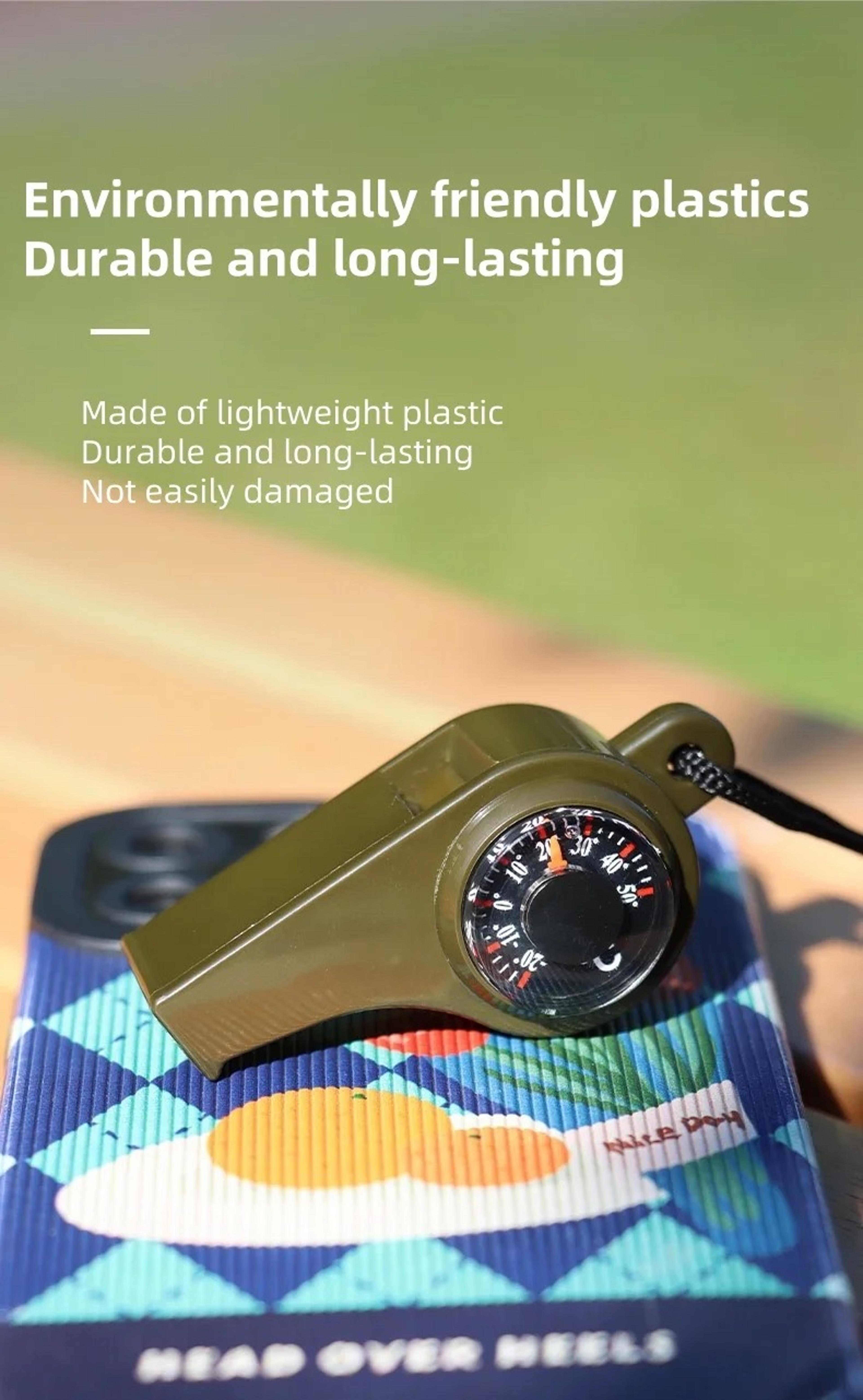 Survival Whistle With Compass And Thermometer For Camping Hiking Emergency Kits 4