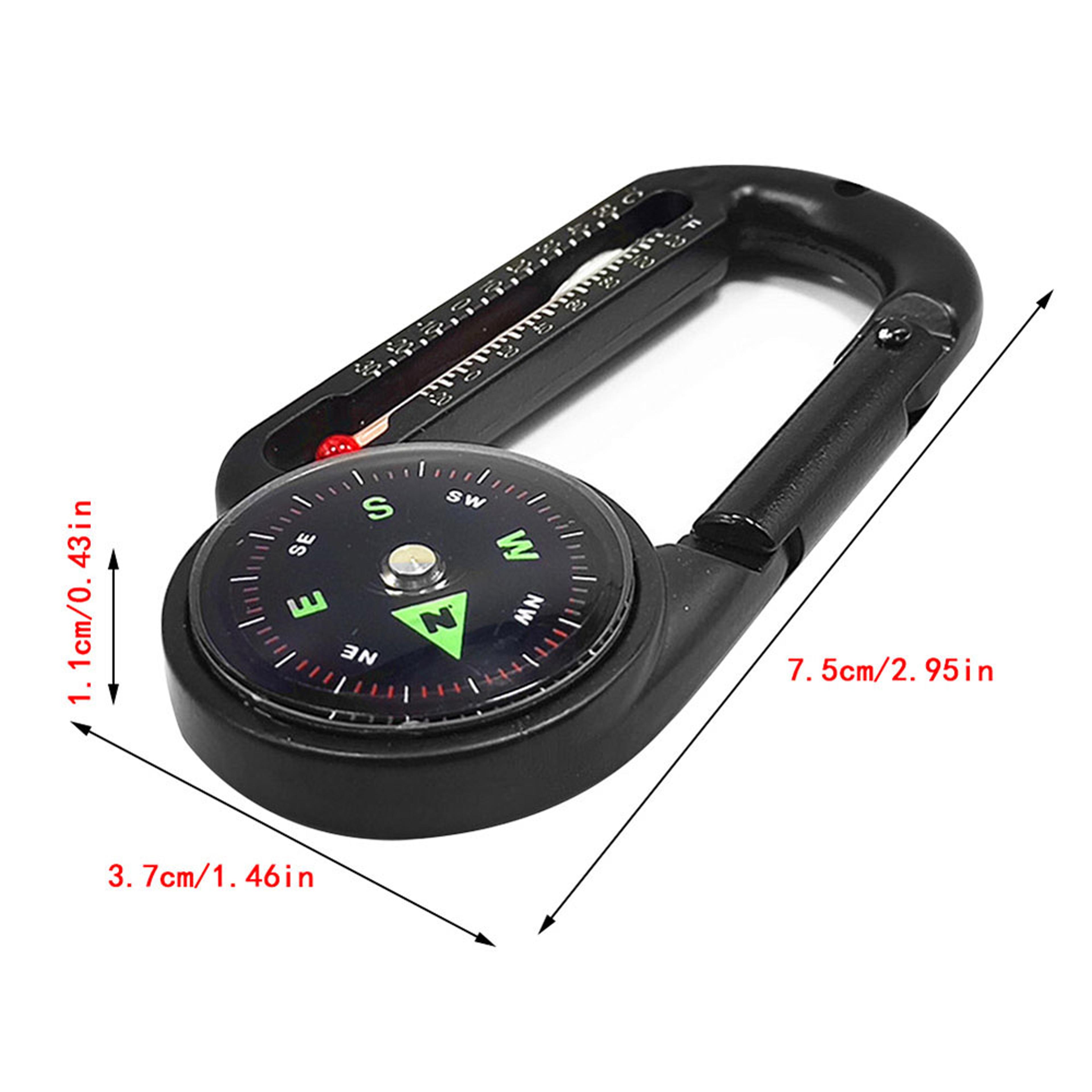 Mini Compass Carabiner Keychain For Hiking Camping And Backpack Travel 6