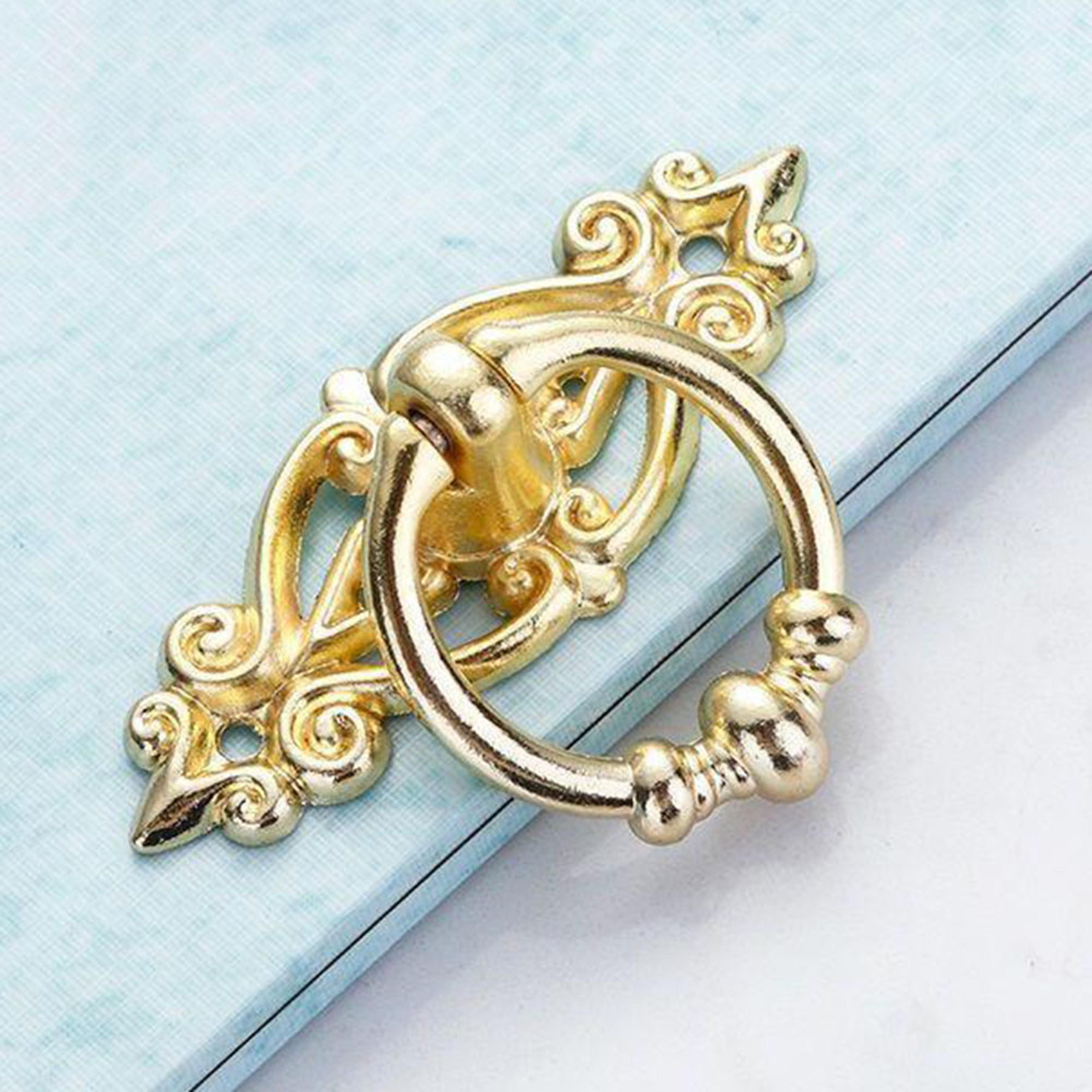 Vintage Cabinet Ring Handle Antique Drawer Pull Hardware 6
