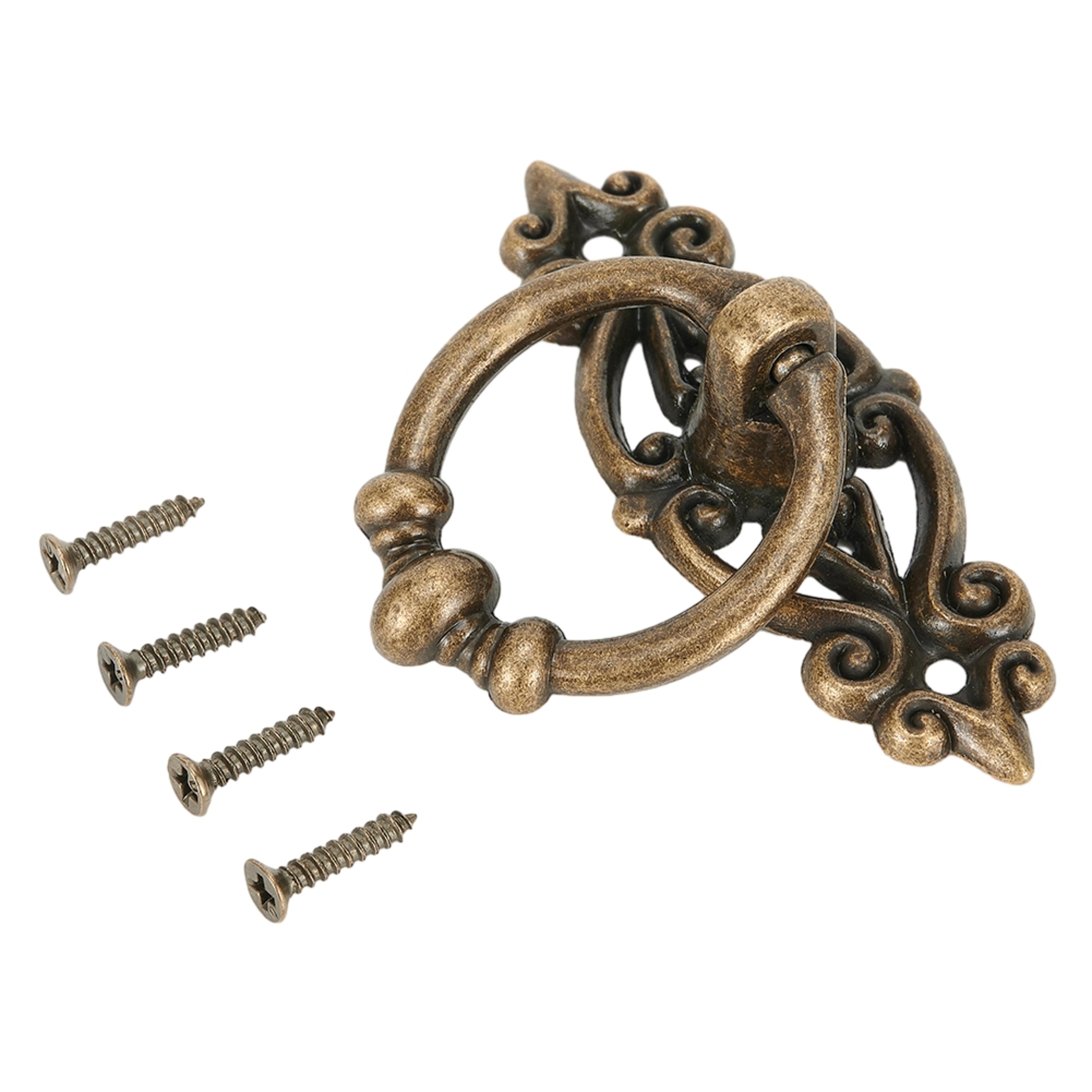 Vintage Cabinet Ring Handle Antique Drawer Pull Hardware 7