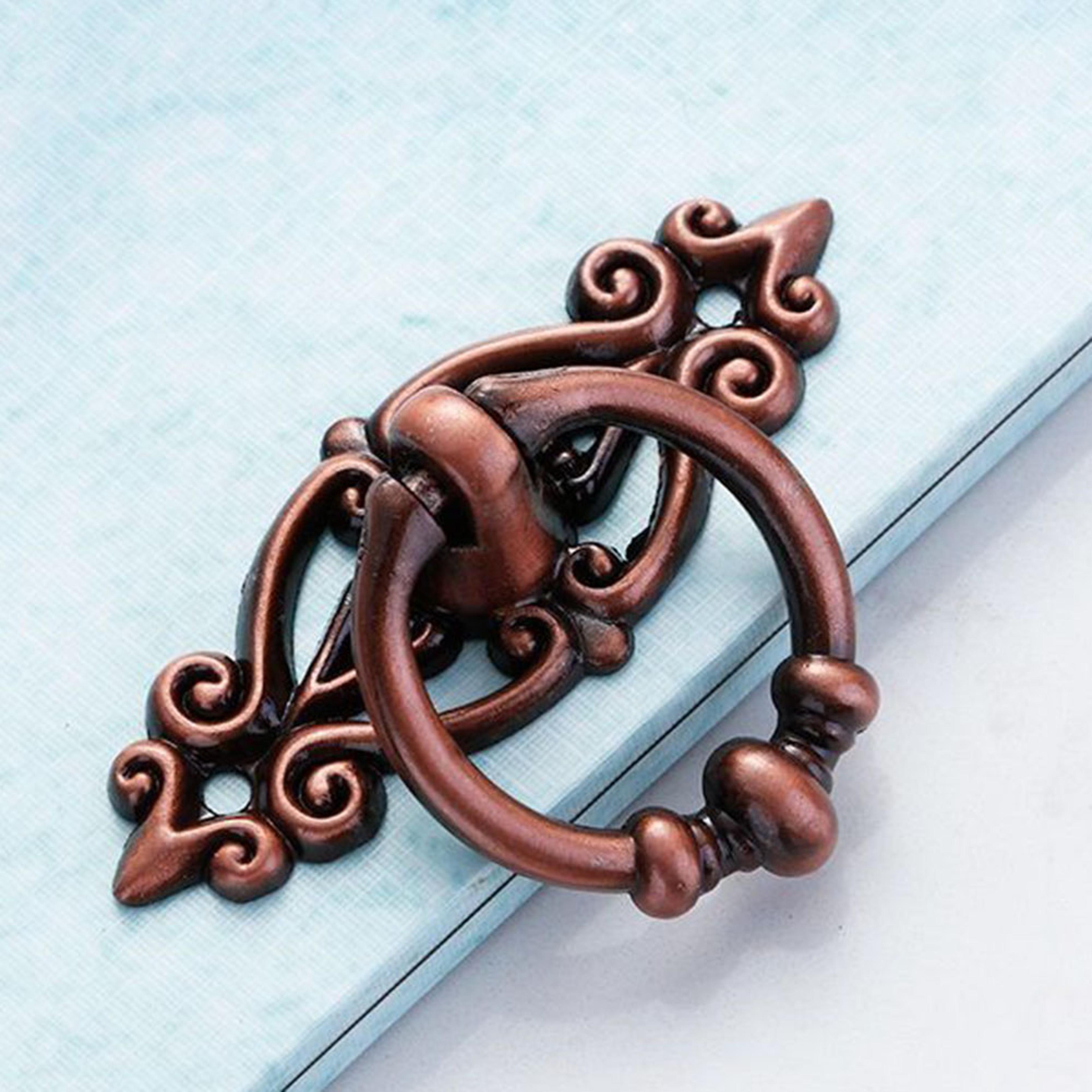 Vintage Cabinet Ring Handle Antique Drawer Pull Hardware 9