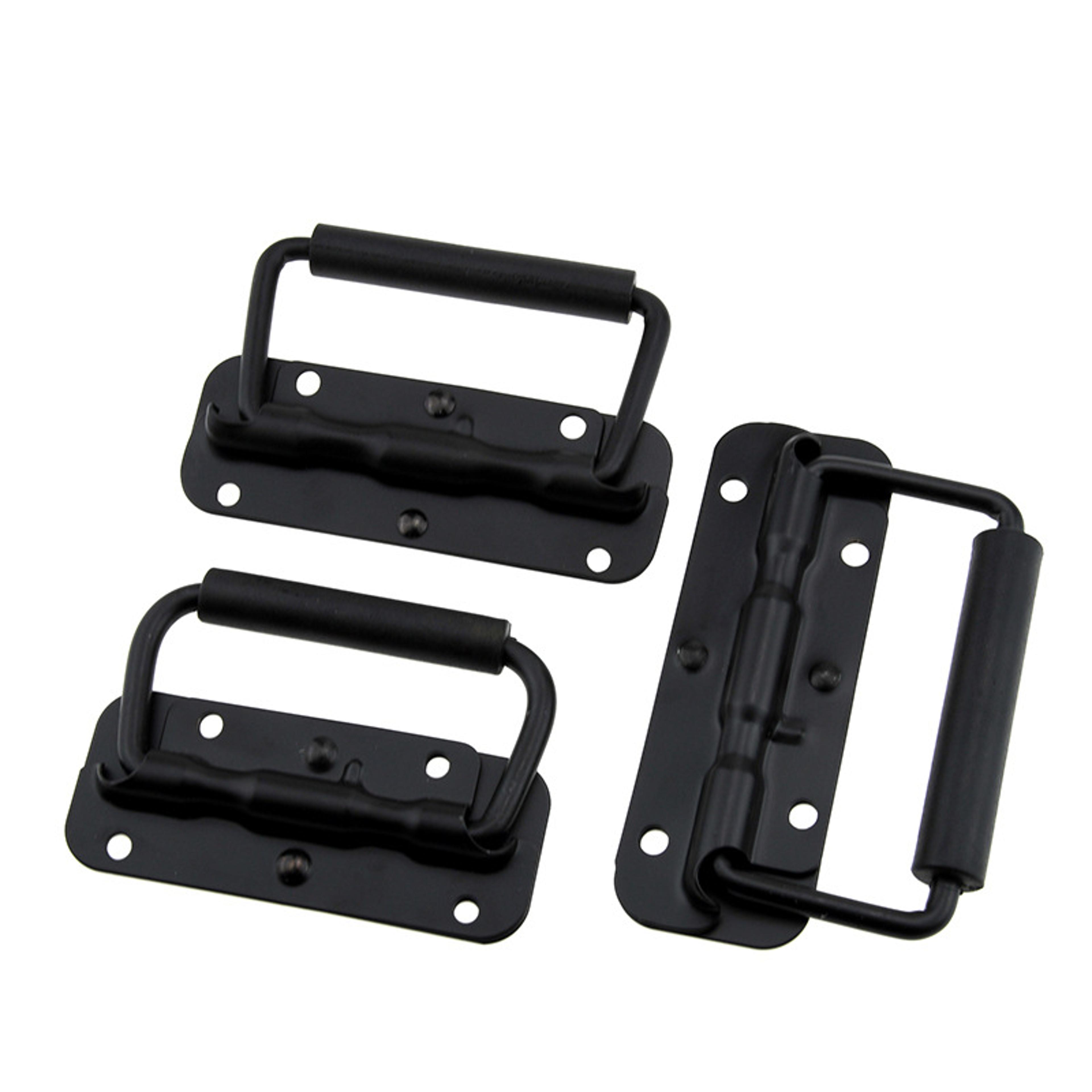 Black Spring Loaded Handle For Toolbox Cabinet  Case Folding Grip Replacement 0