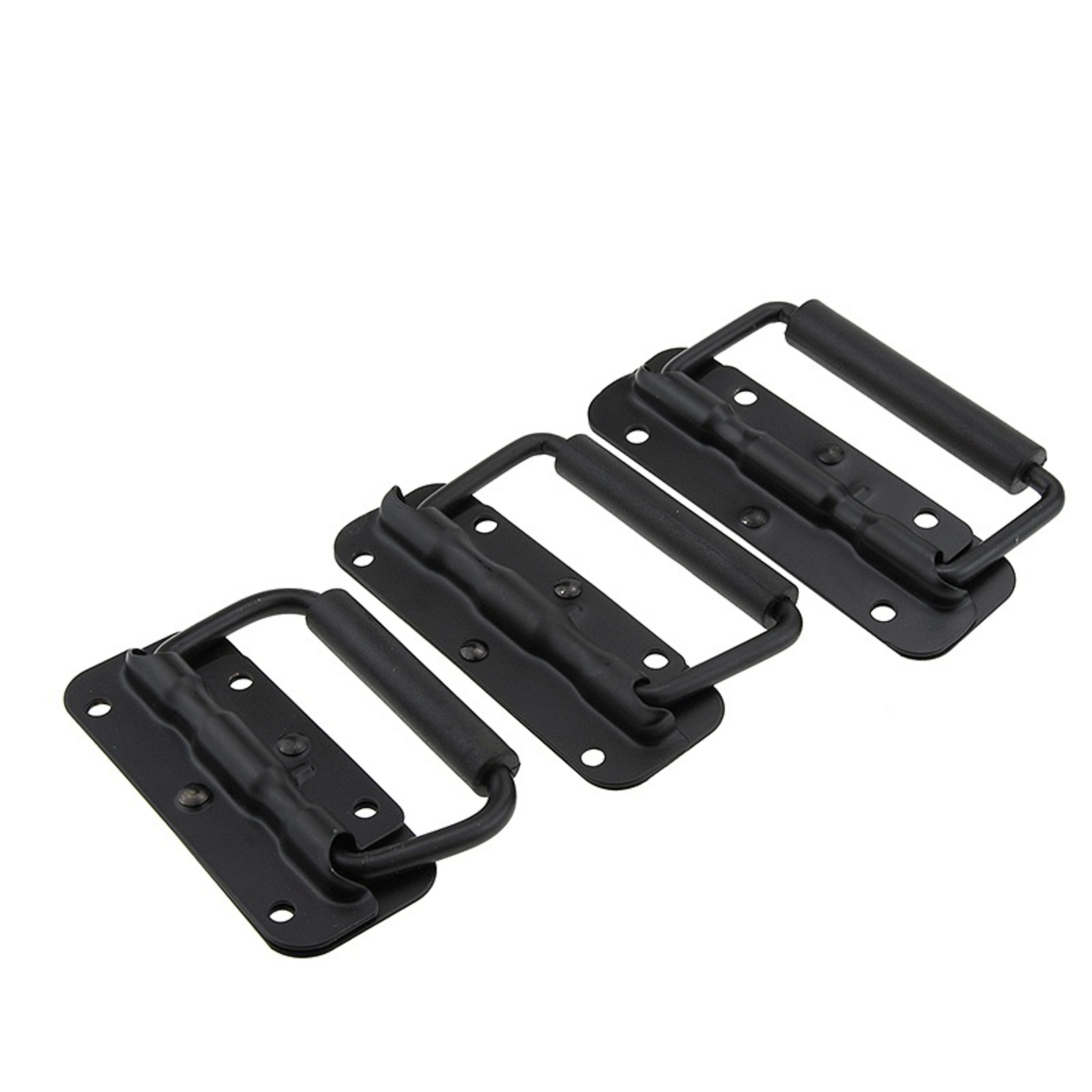 Black Spring Loaded Handle For Toolbox Cabinet  Case Folding Grip Replacement 2