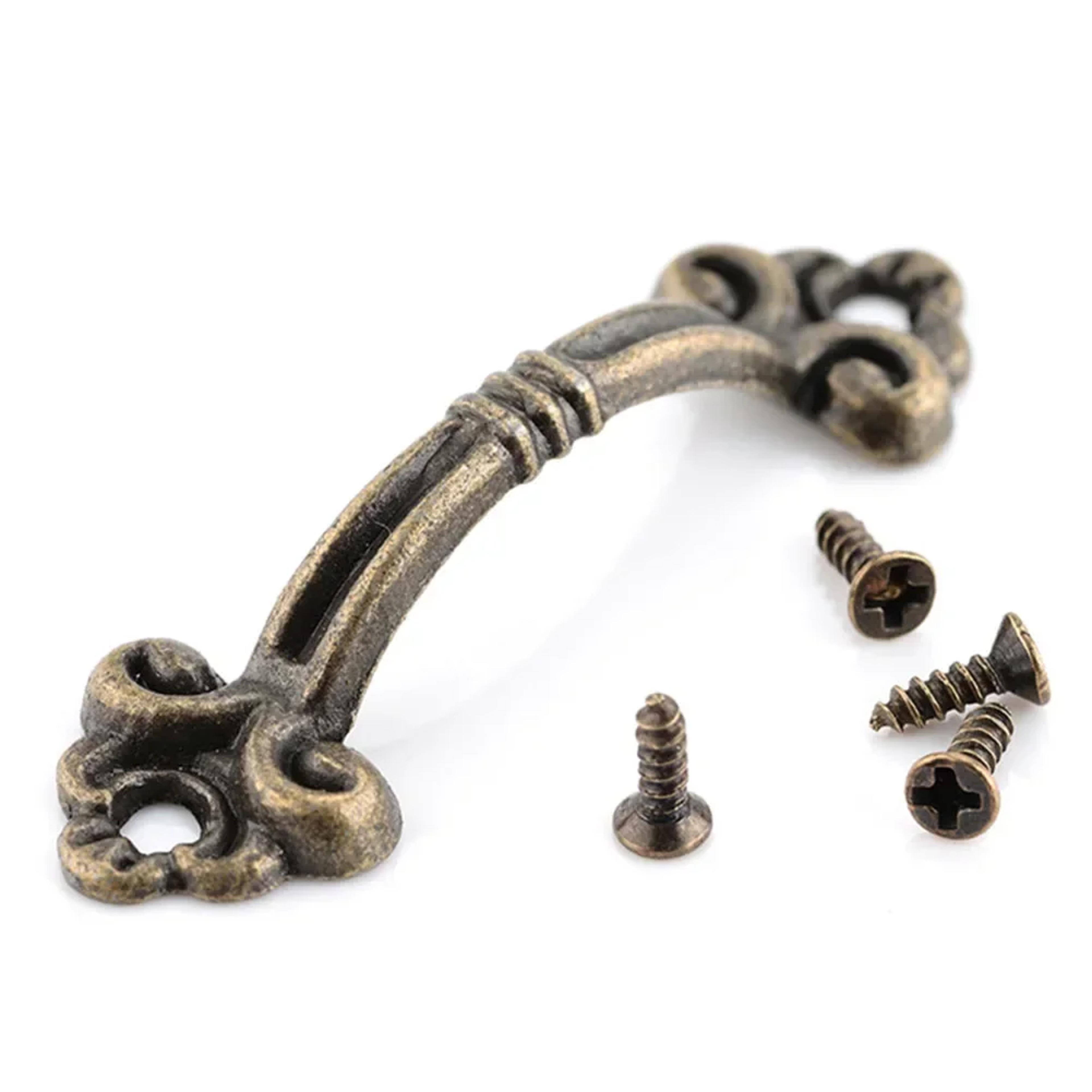 Vintage Antique Brass Drawer Pulls Pack For Jewelry Boxes And Cabinets 4