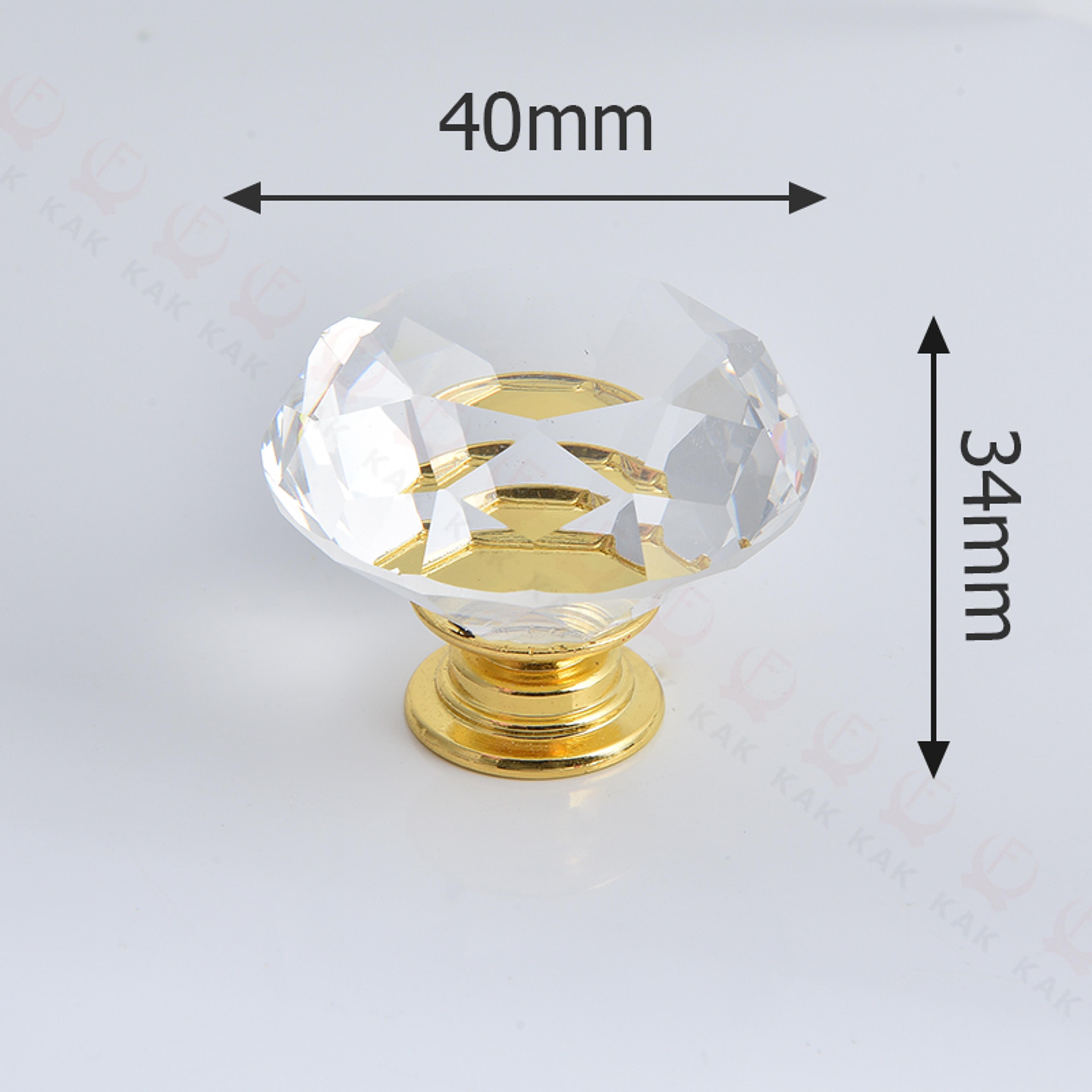 Crystal Cabinet Knobs Gold Drawer Handles Set Luxury Diamond Kitchen Cabinet Pulls 10