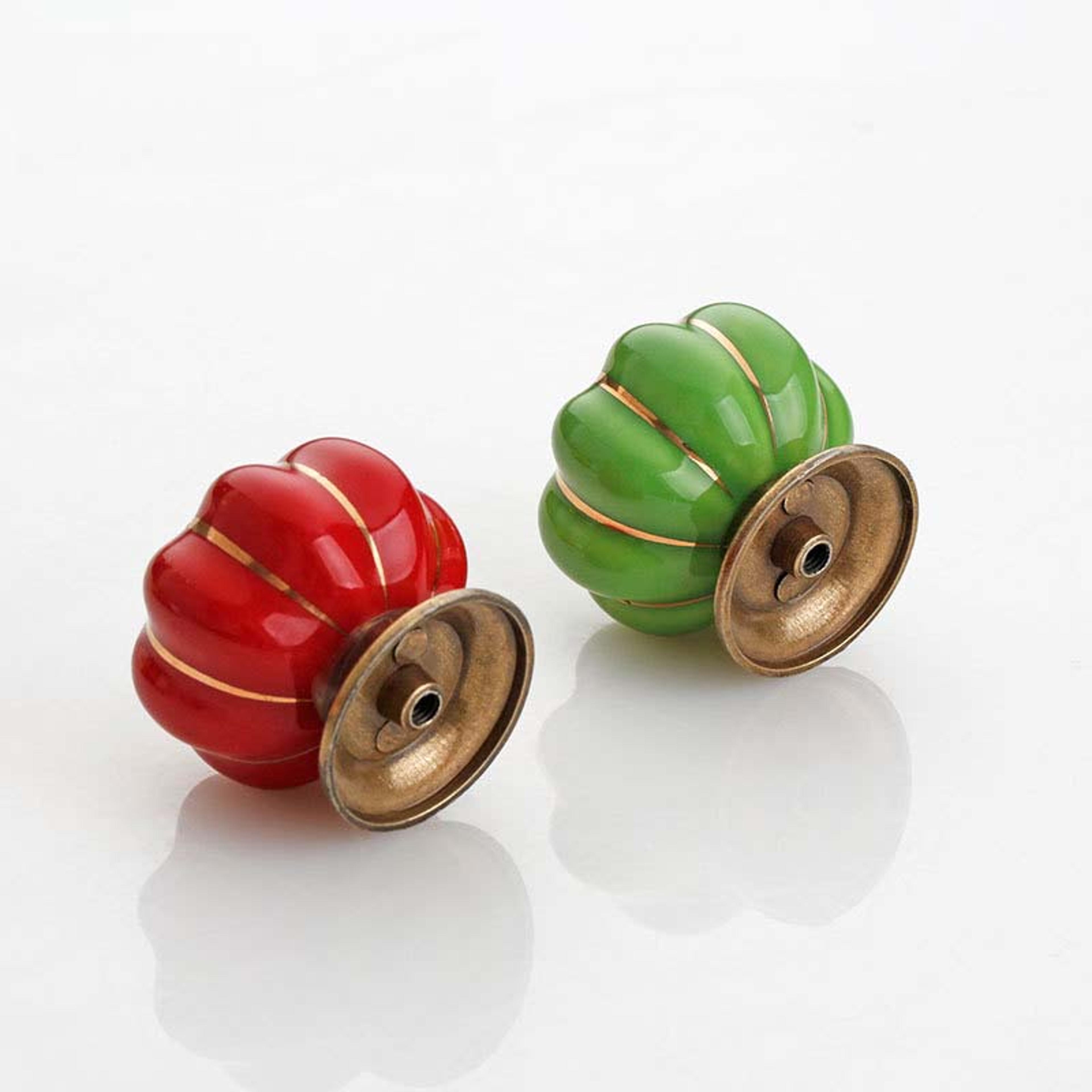 Vintage Ceramic Pumpkin Cabinet Knobs For Drawers And Cupboards 2