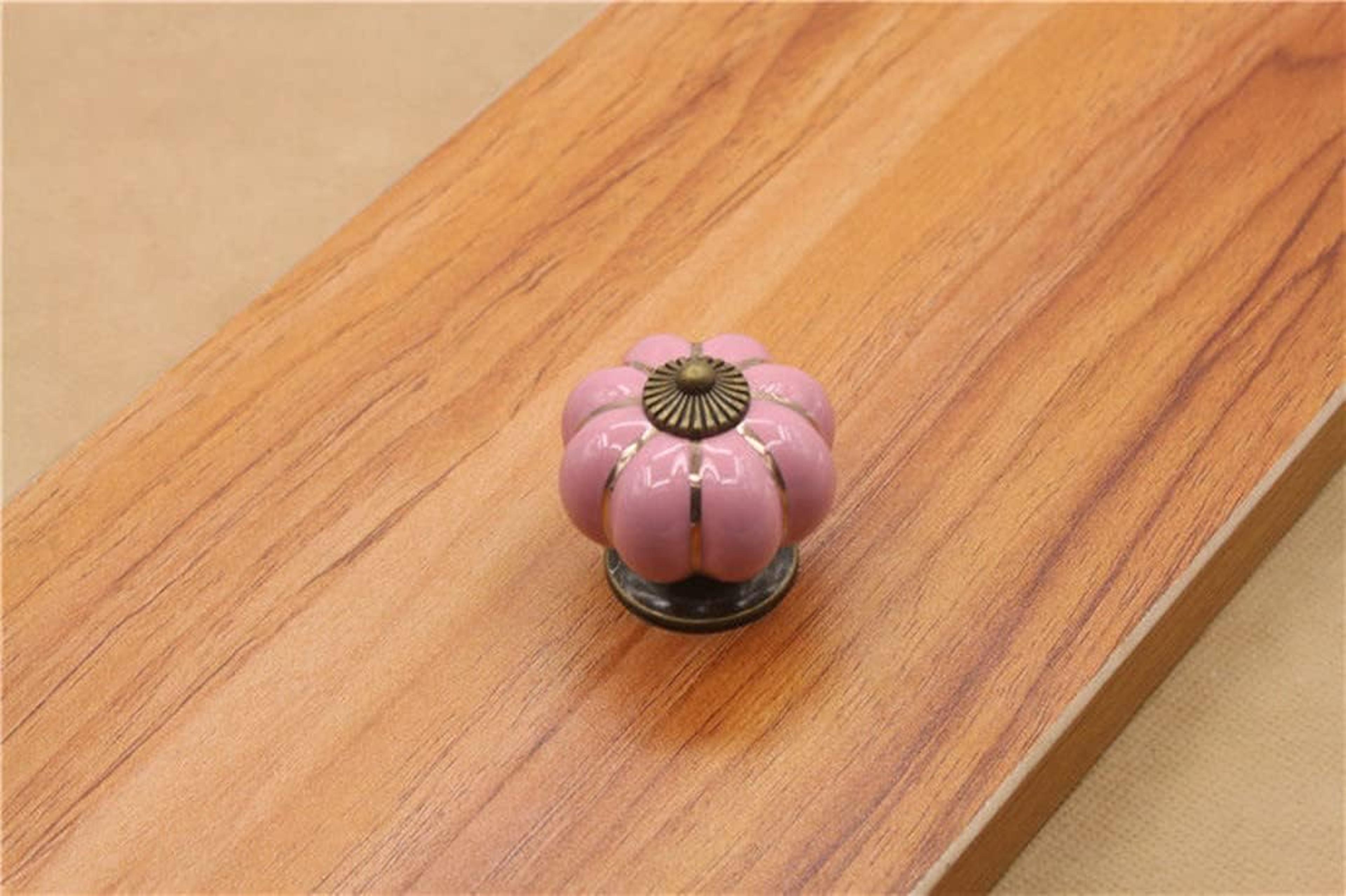Vintage Ceramic Pumpkin Cabinet Knobs For Drawers And Cupboards 9