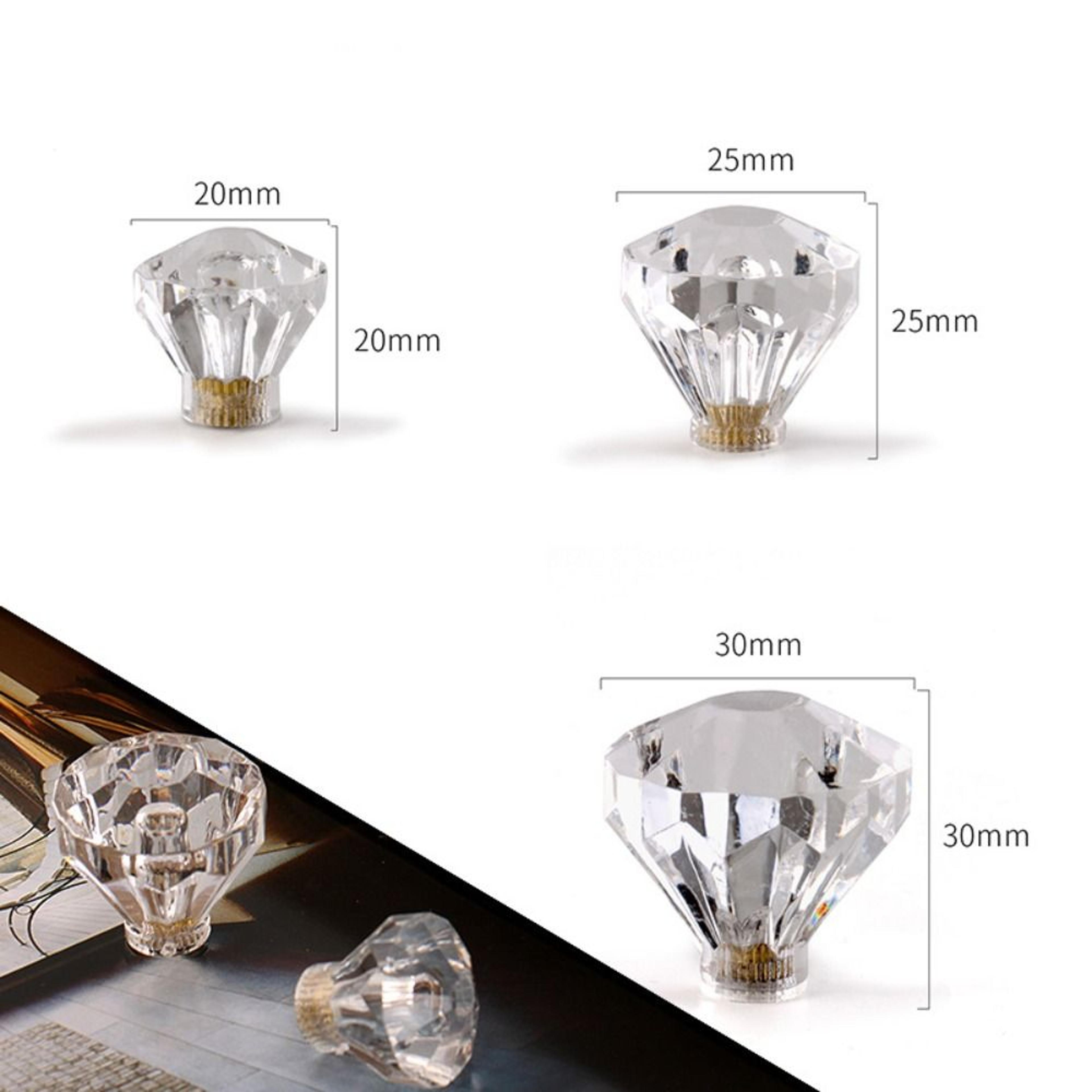 Clear Crystal Cabinet Knob Single Hole Acrylic Drawer Pull For Dresser Kitchen Cabinet 5
