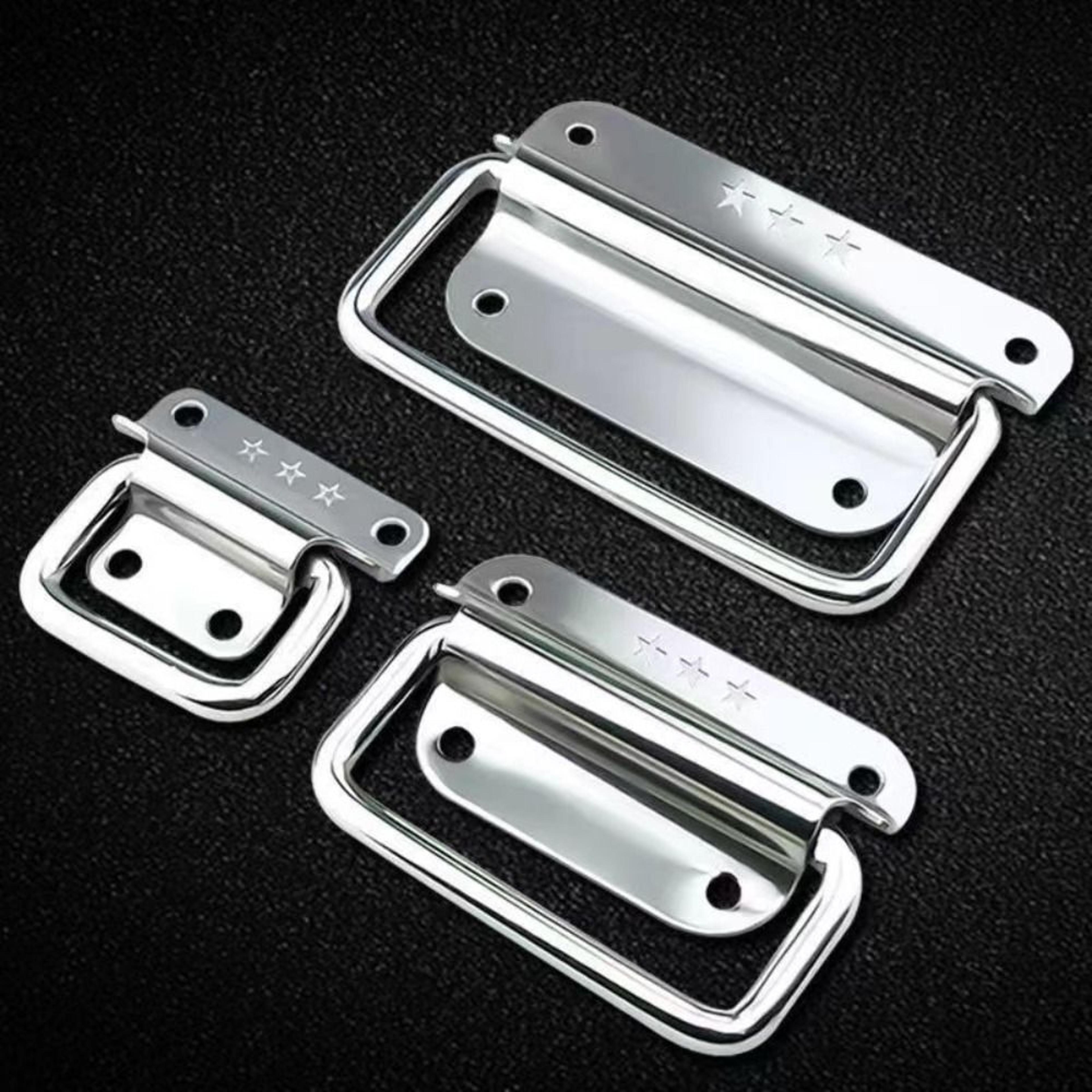 Stainless Steel Folding Cabinet Handle Flush Ring Pull For Drawers Boxes And Toolboxes 0