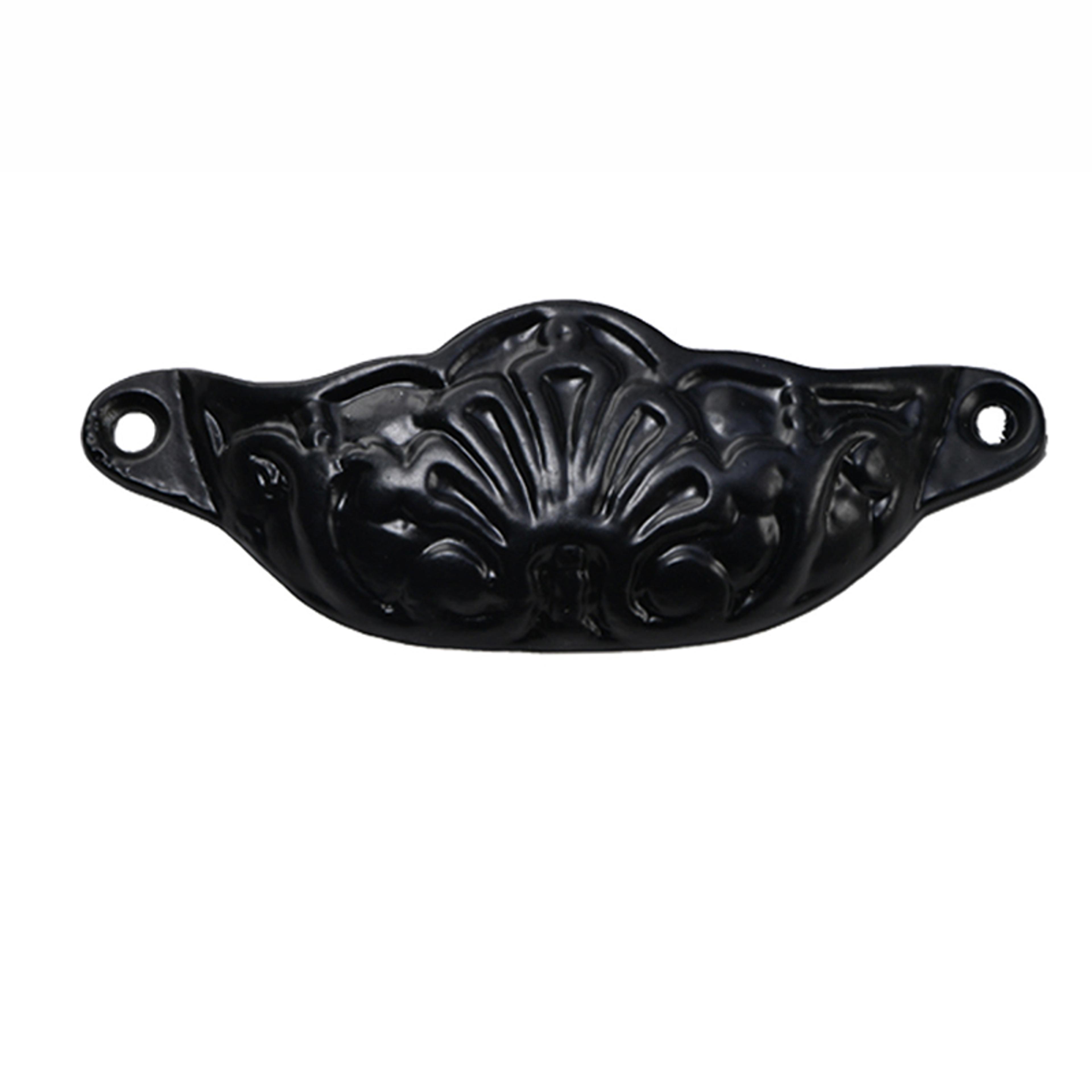 Vintage Iron Half Moon Drawer Pull Antique Cabinet Bin Handle 1
