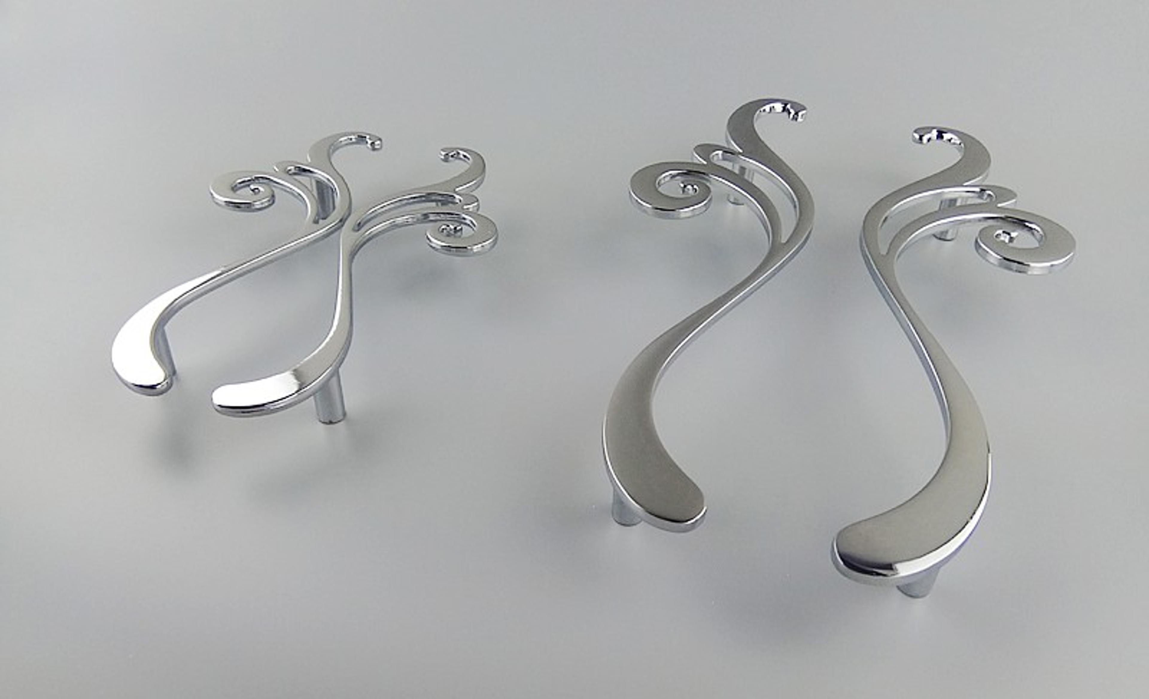 Modern Chrome Flower Cabinet Knob And Drawer Pull For Kitchen Cabinets And Wardrobes 2