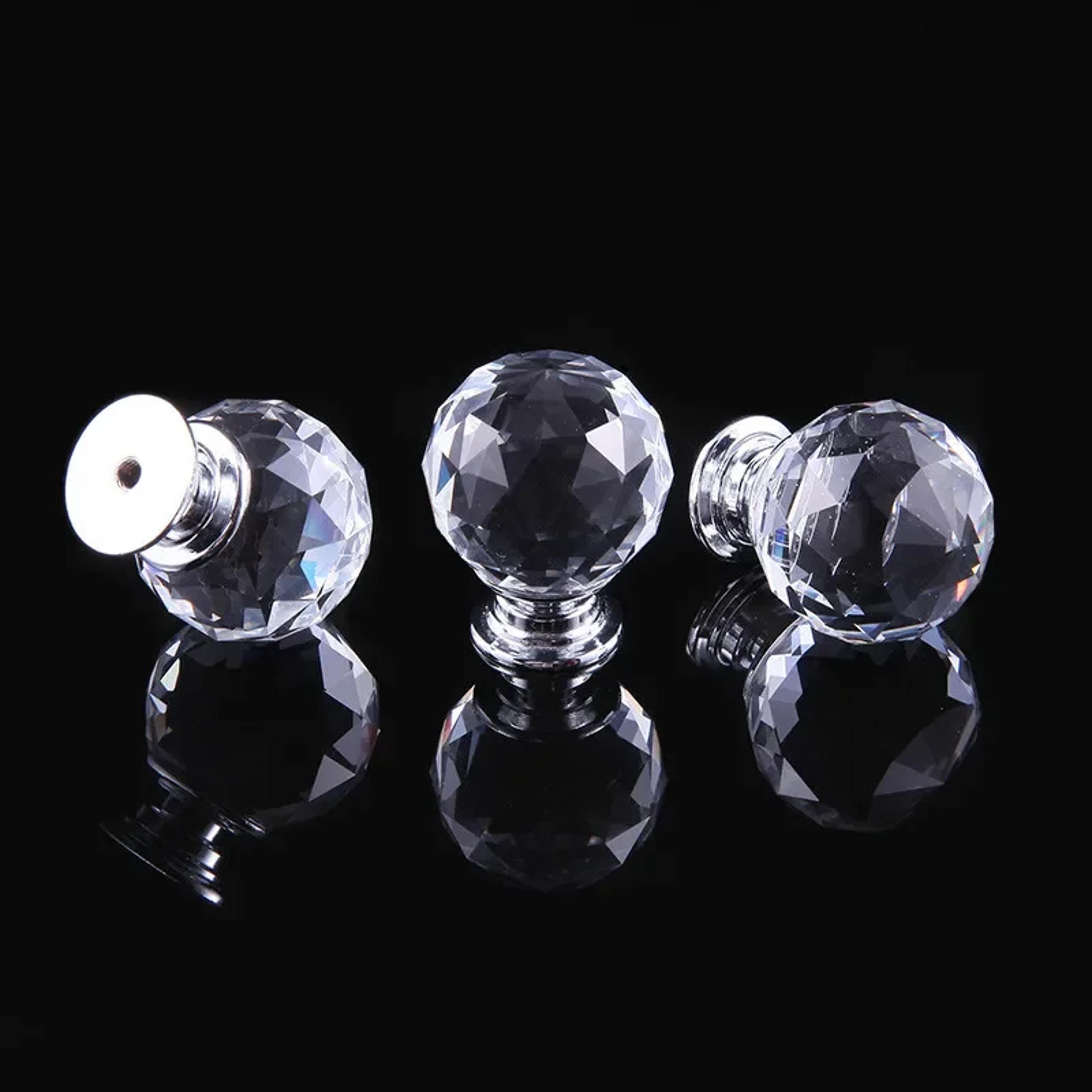 Golden Crystal Cabinet Knobs Set Luxury Glass Drawer Handles For Kitchen  Furniture 6