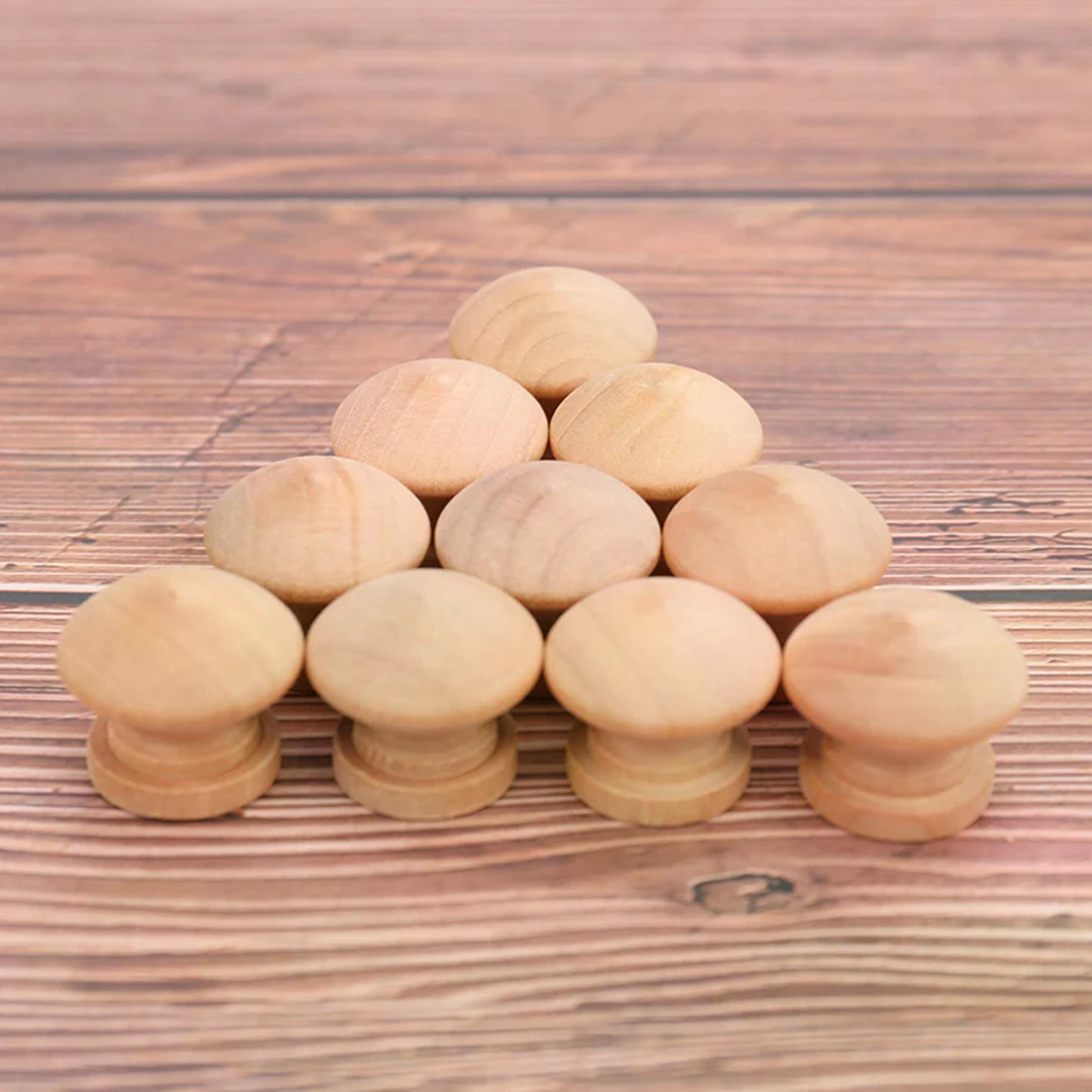Natural Wooden Cabinet Drawer Pull Handles Knobs For Wardrobe Rustic Home Decor 2