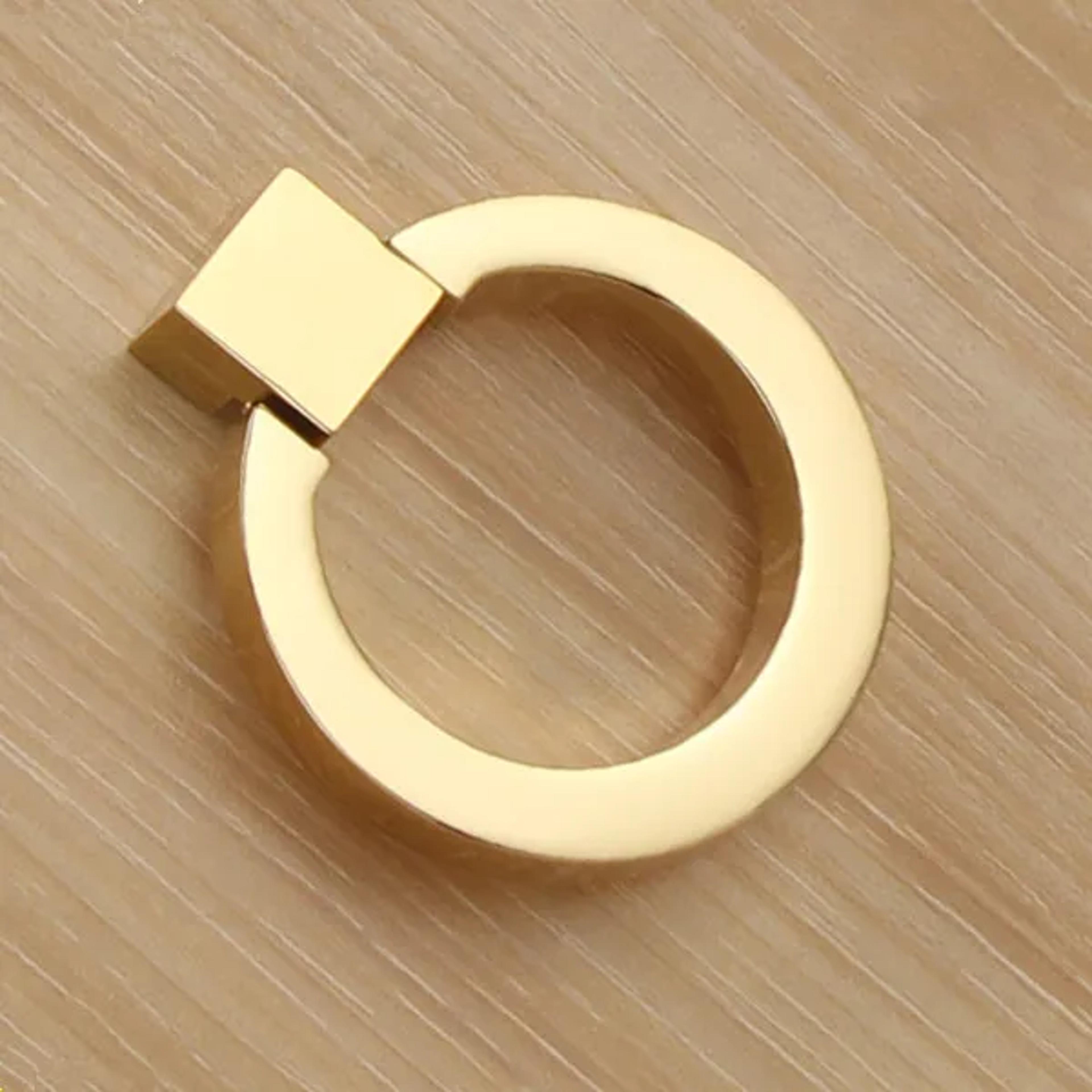 Round Cabinet Ring Pulls In Gold Silver Black 5