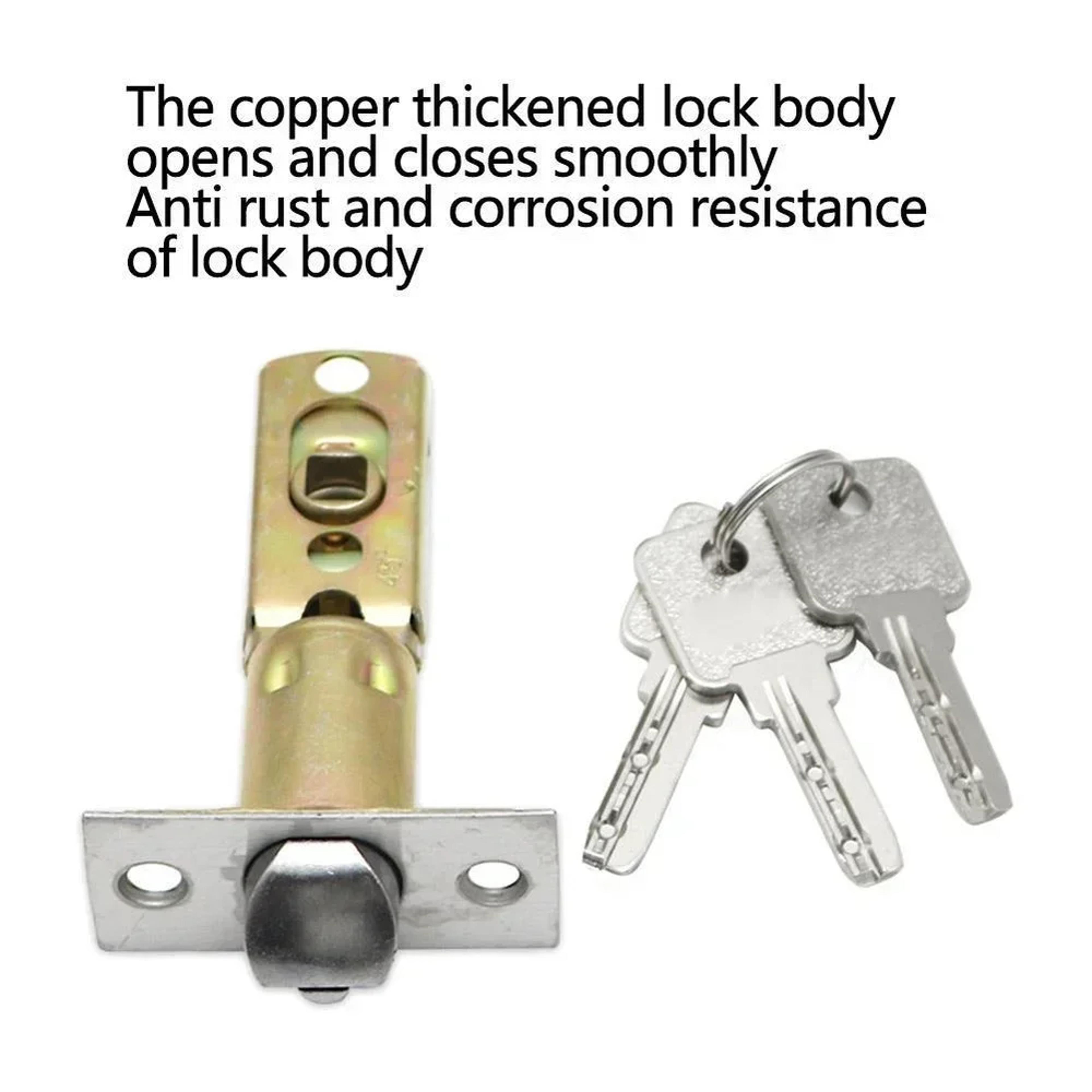 Heavy Duty Interior Door Handle Lock Kit For Bedroom Privacy 4