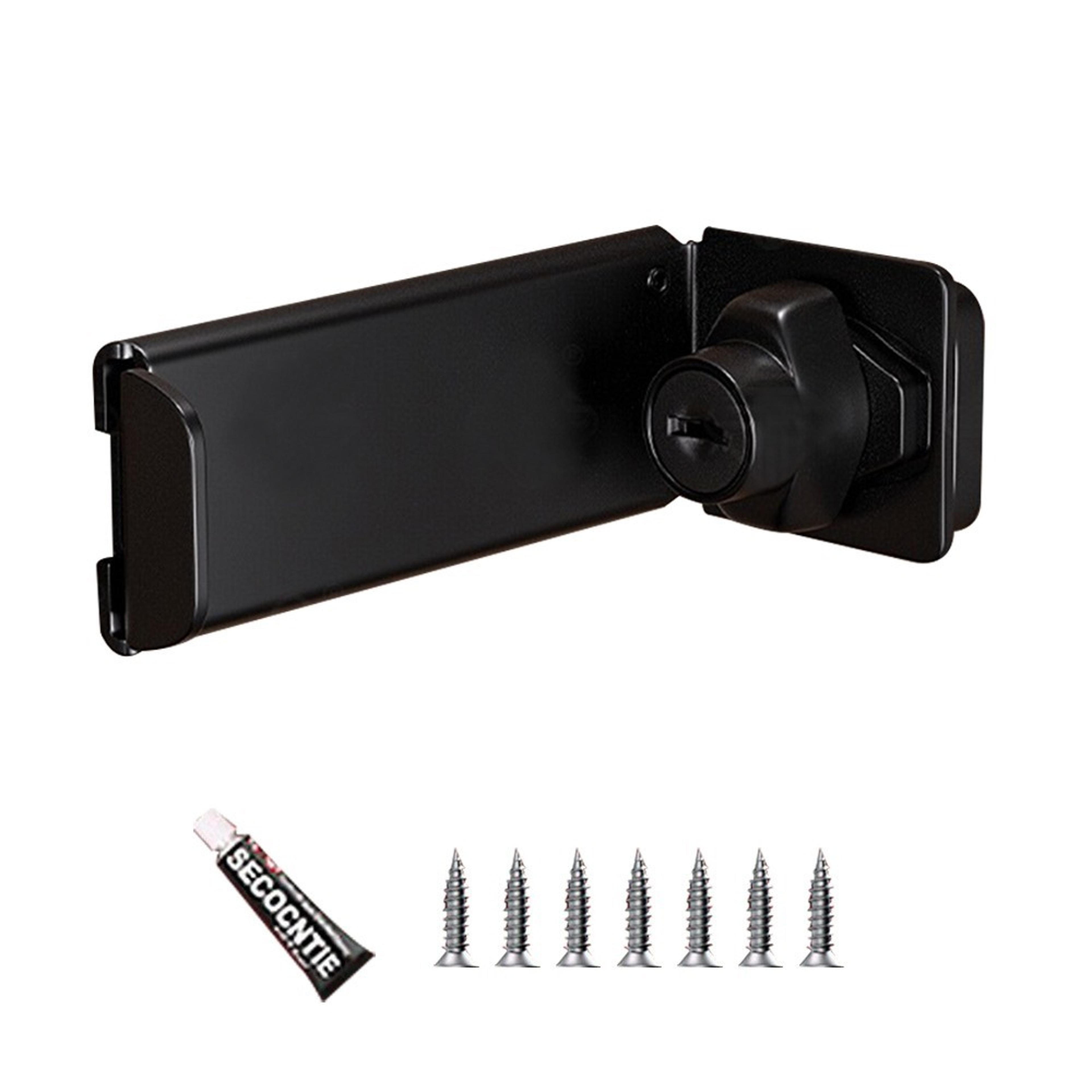 New Stainless Steel Door Clasp Lock 90 Degree Antitheft Padlock Hasp Burglarproof Right Angle Gate  8