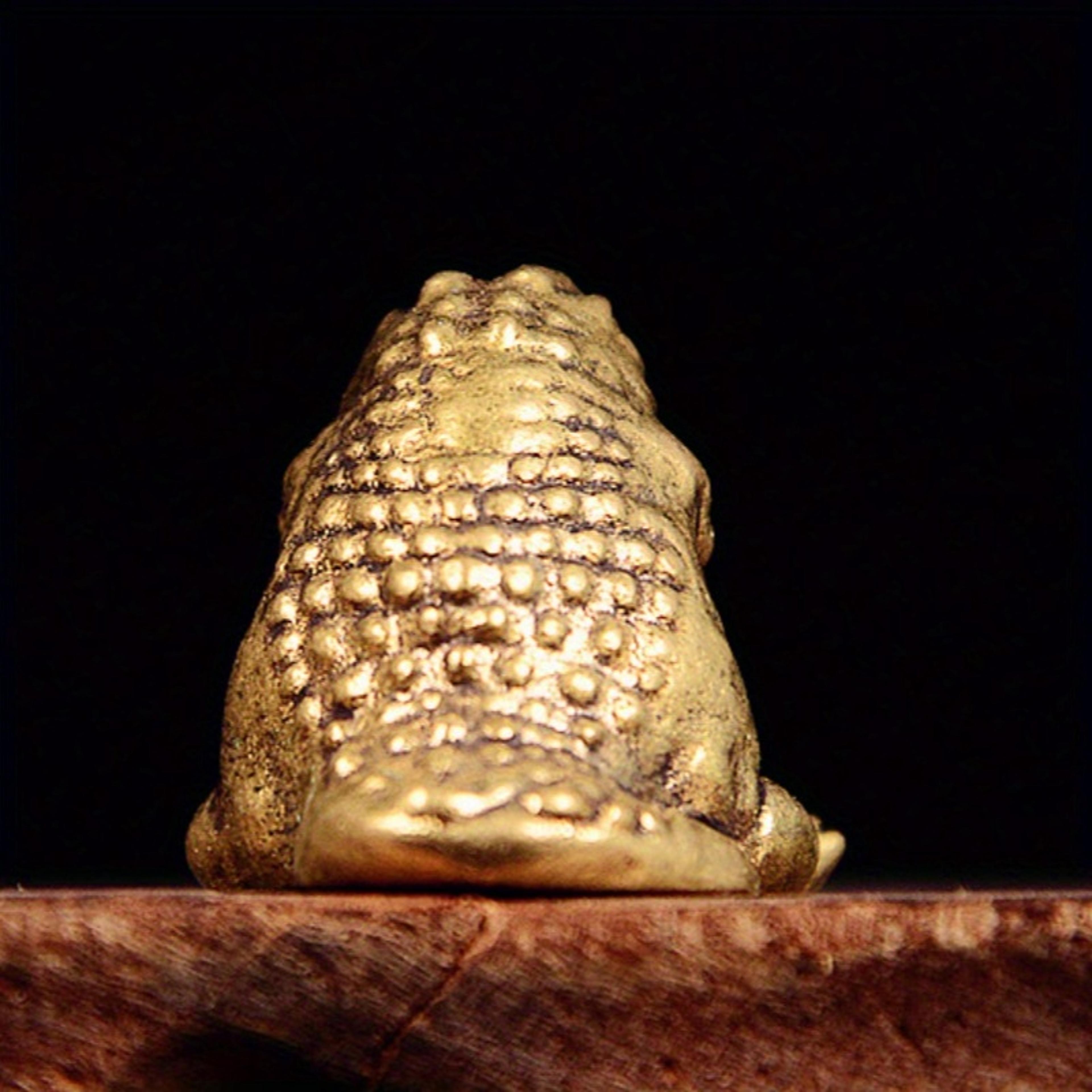Vintage Brass Crocodile Figurine Mini Desktop Decor 1