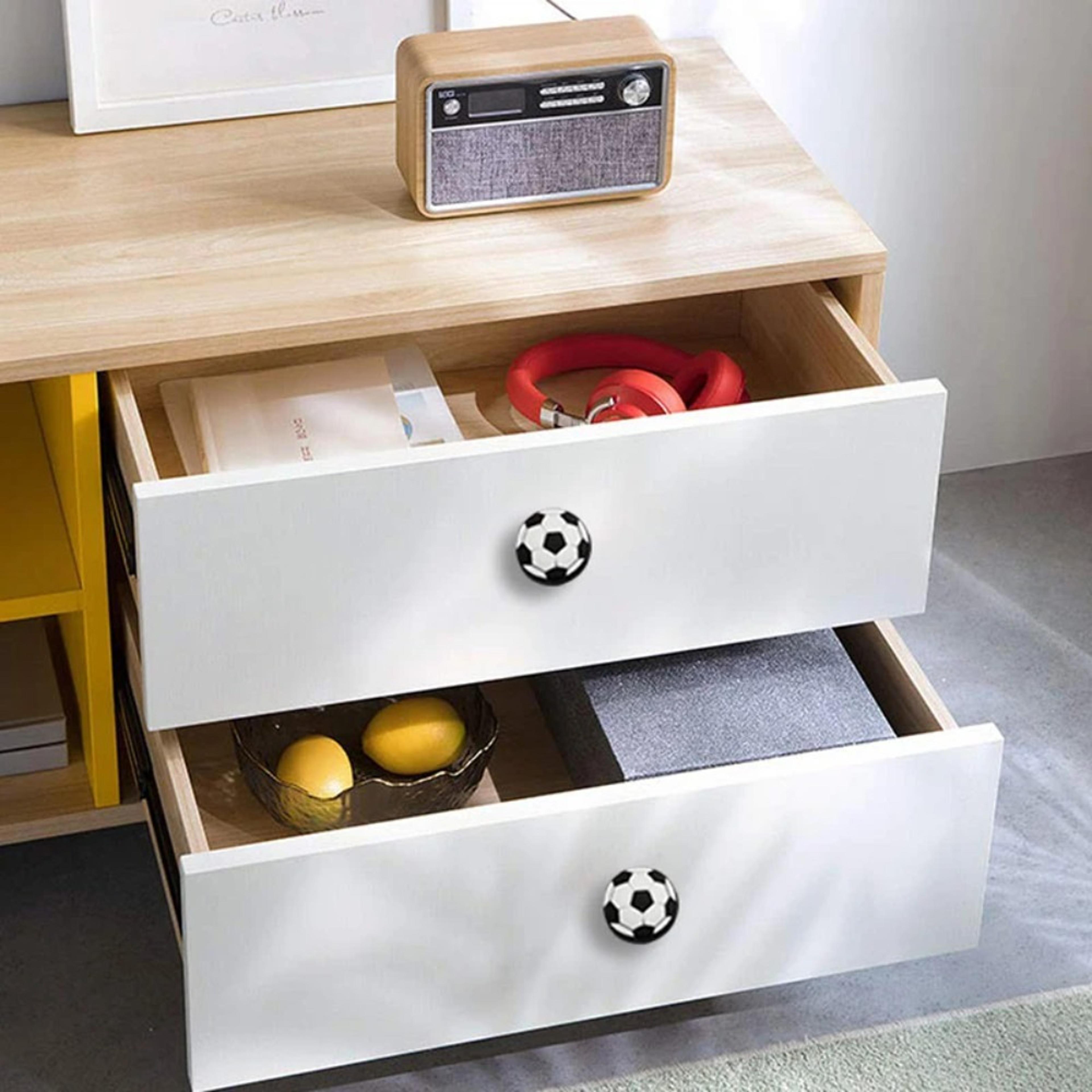 Soccer Ball Drawer Knobs Soft Rubber Kids Cabinet Handles 4