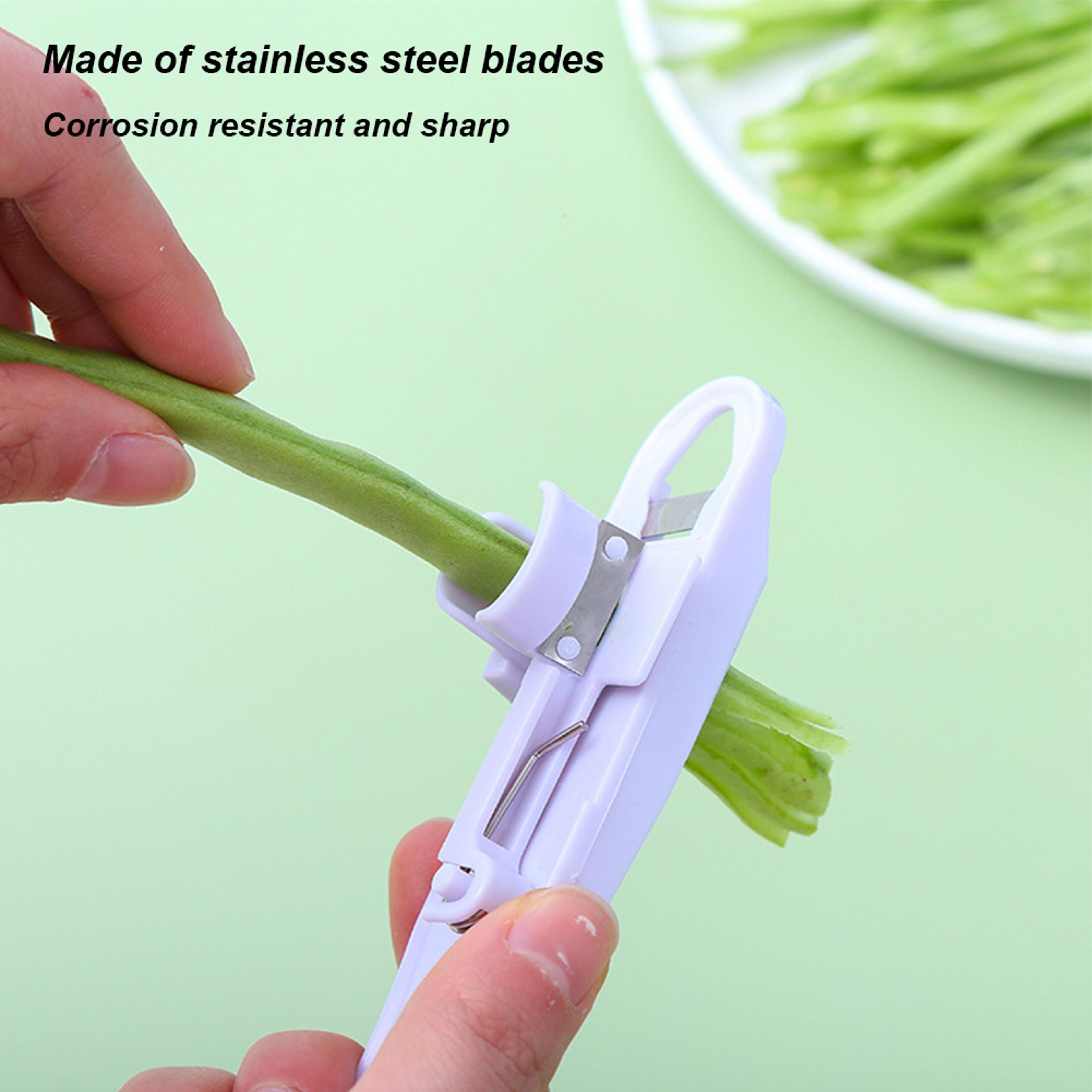 Green Bean Slicer  Vegetable Cutter Tool Kitchen Bean String Remover 0