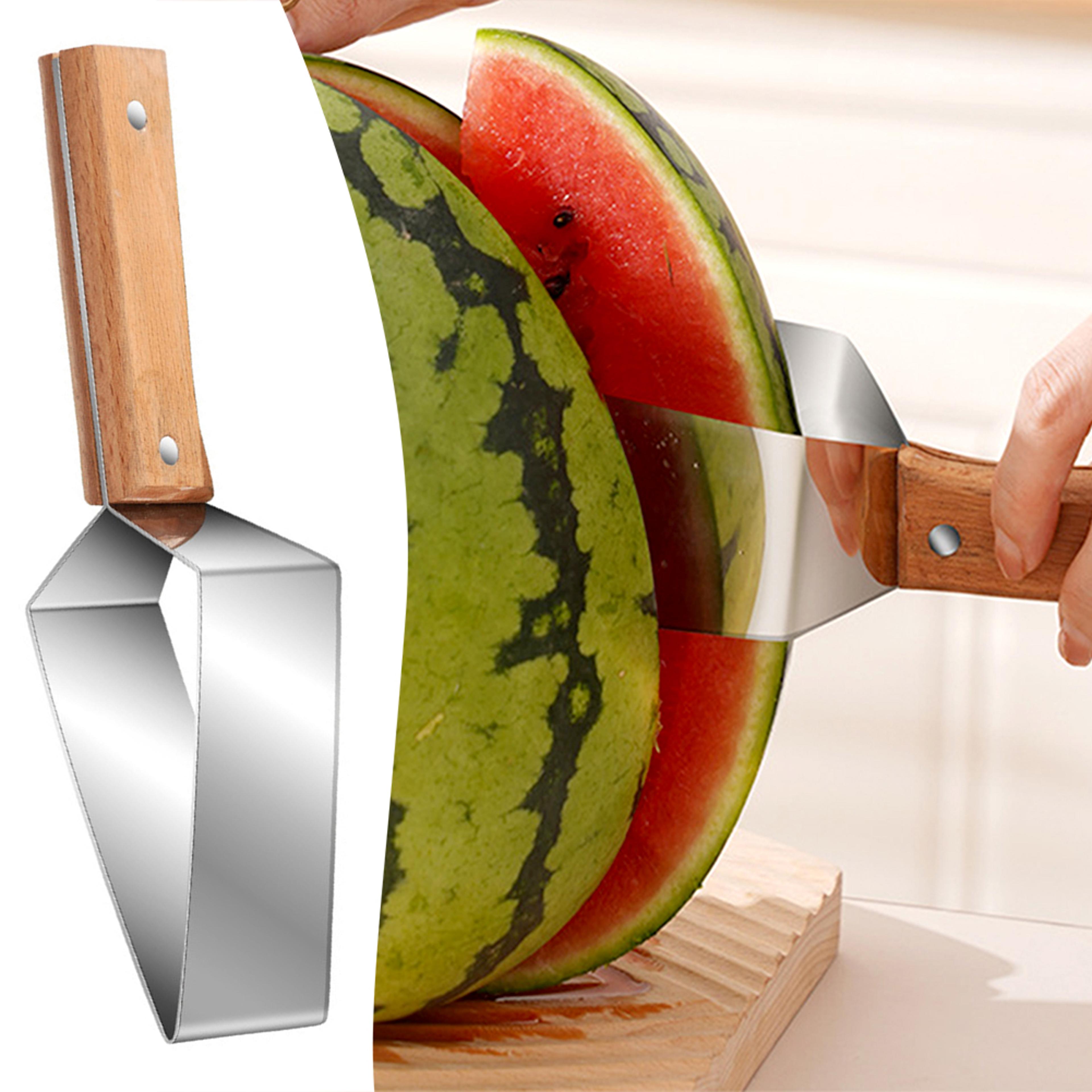 stainless steel watermelon slicer tool fruit cutter divider for easy uniform slices
