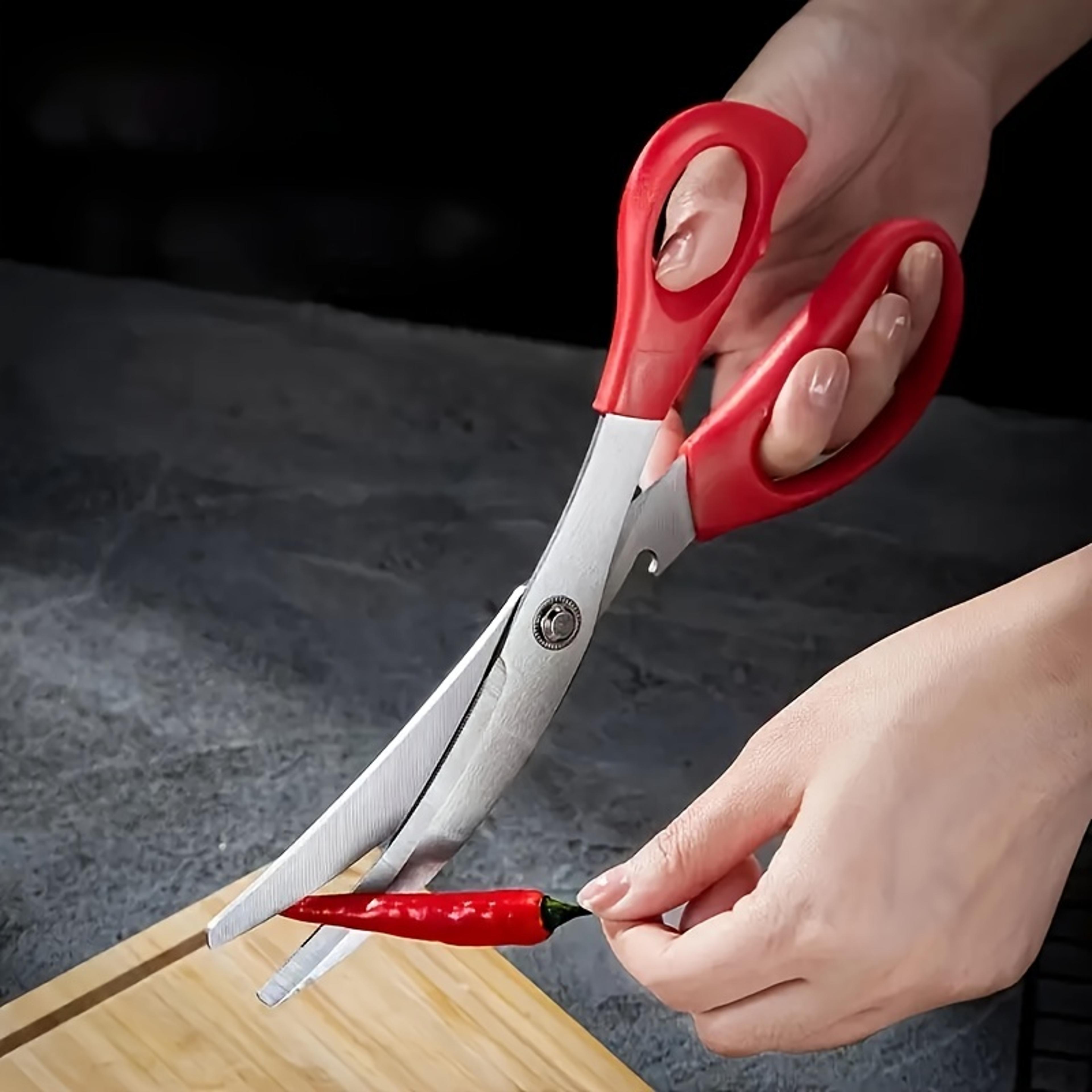 Stainless Steel BBQ Scissors Kitchen Shears For Meat Grill  Vegetables 2