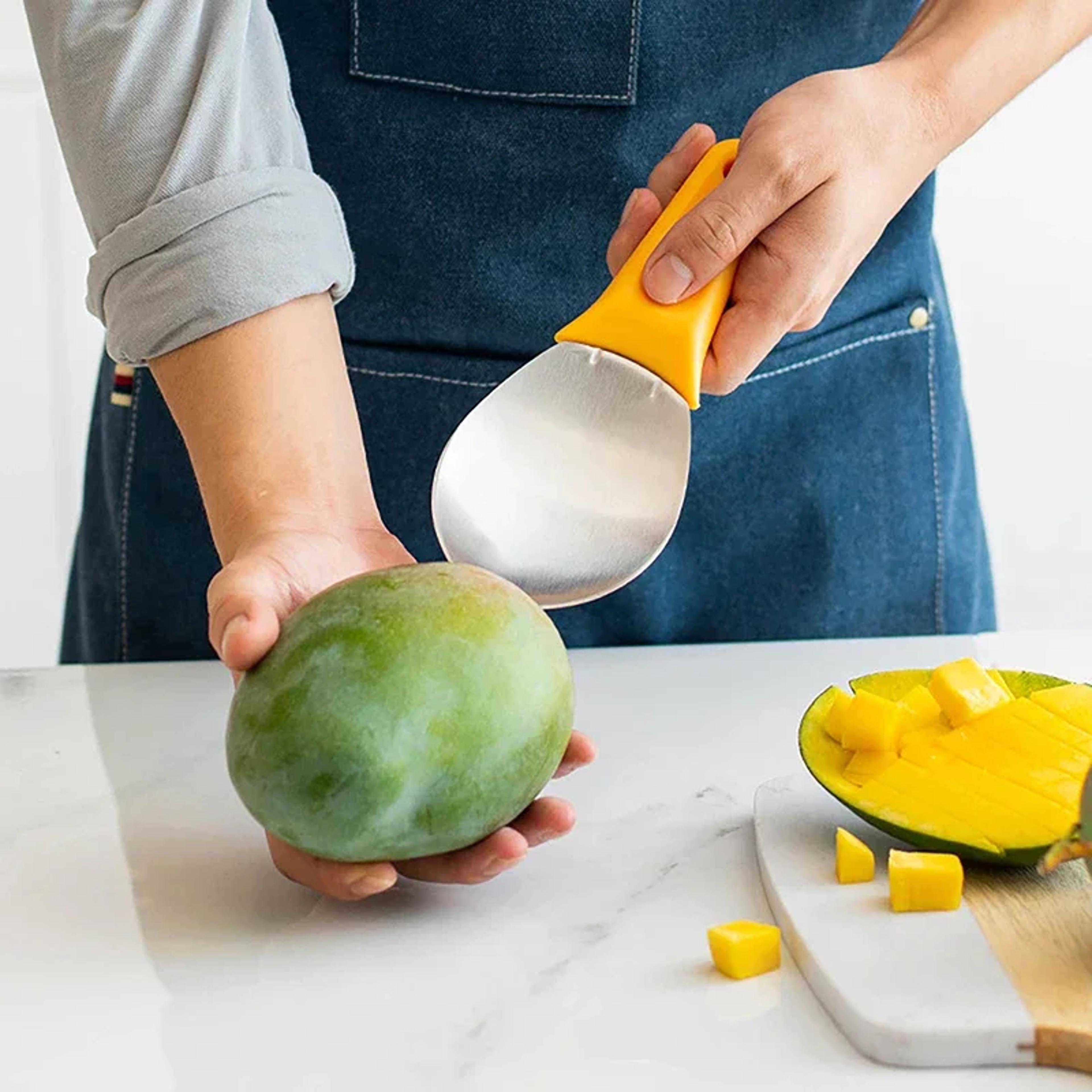 Mango Slicer And Dicer Tool Multifunctional Fruit Cutter For Easy Mango Dicing Cutting And Scooping 1