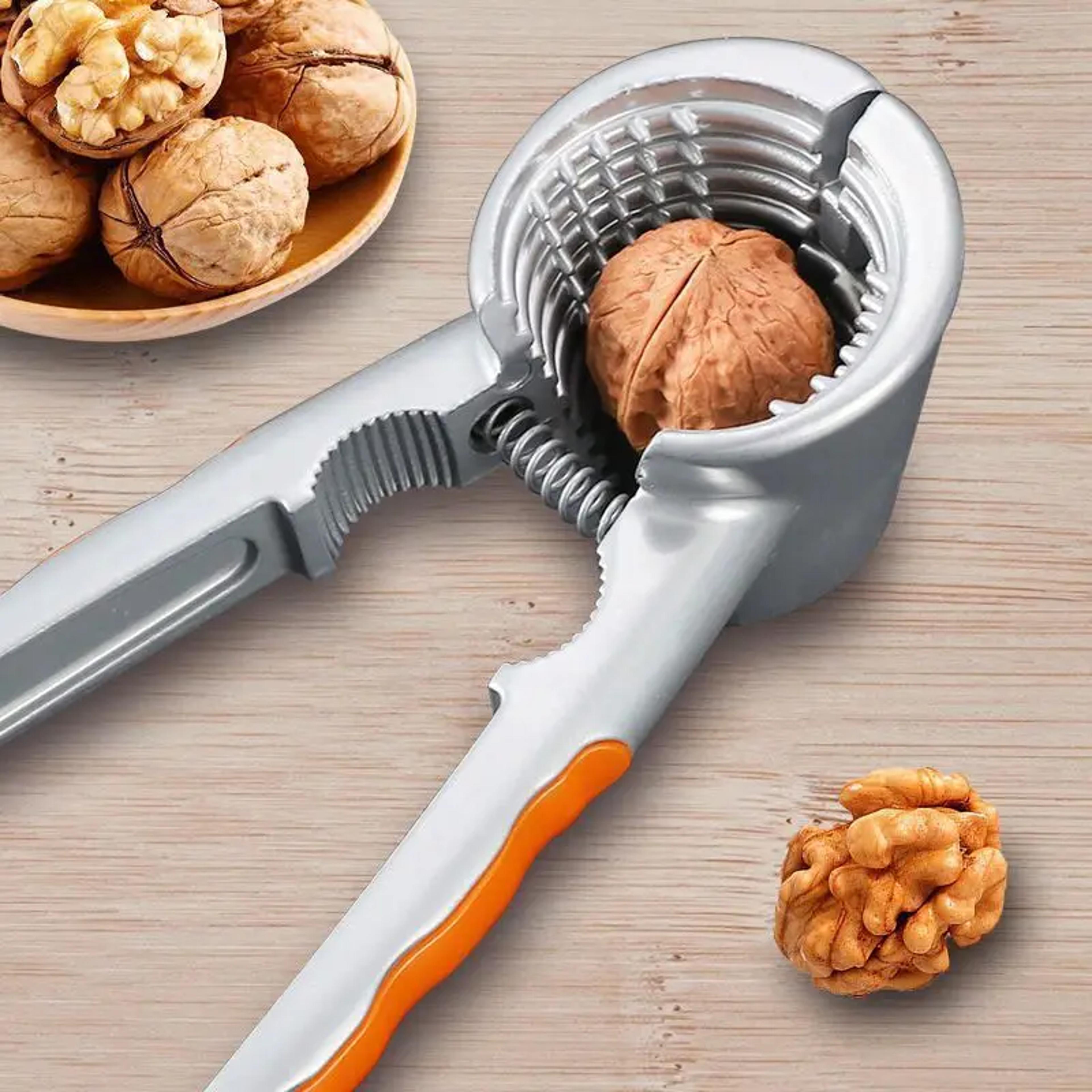 Premium Walnut Plier Nut Cracker Multi Function Stainless Steel Hazelnut Opener 6