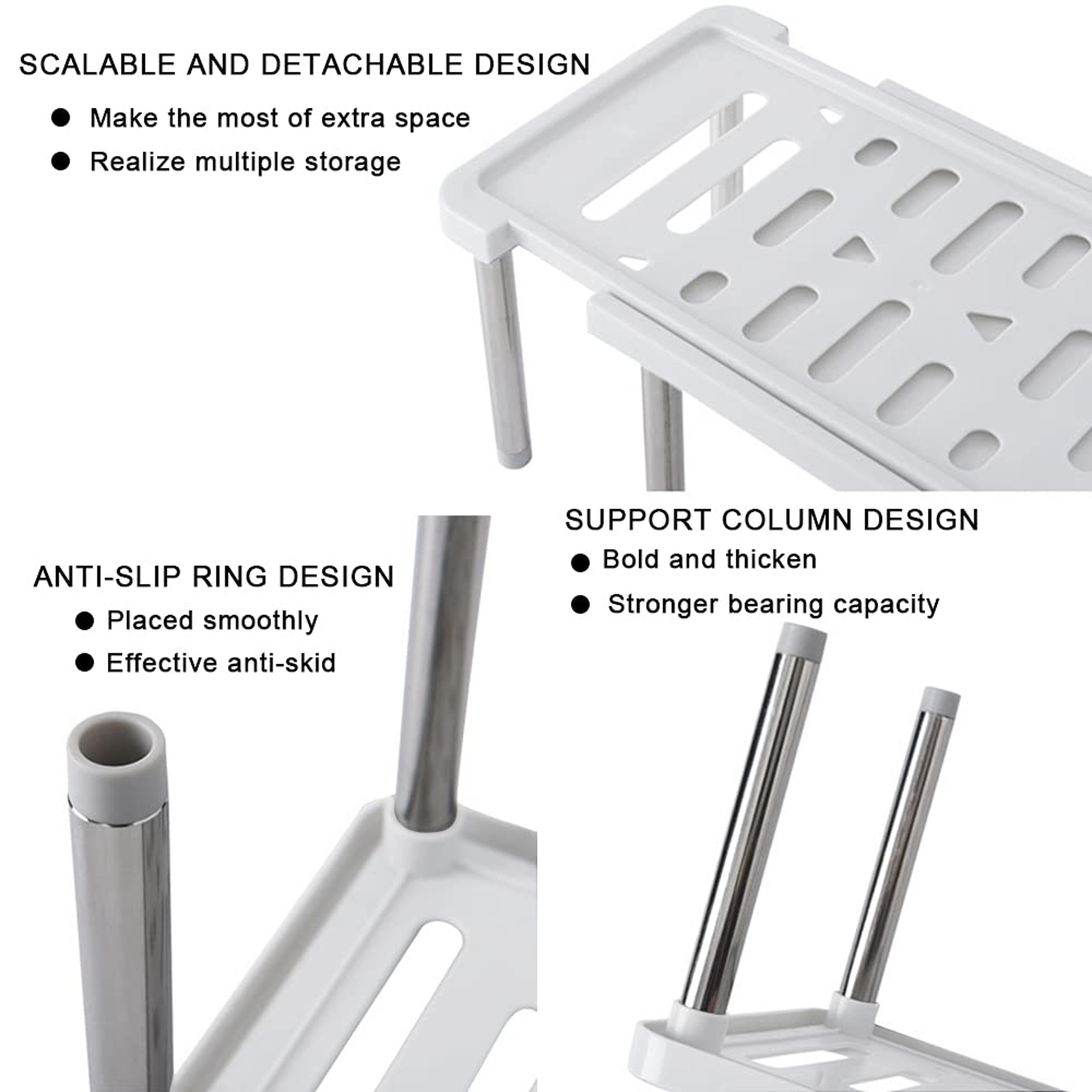 Retractable Kitchen Storage Rack Organizer For Cabinets  Countertops 4