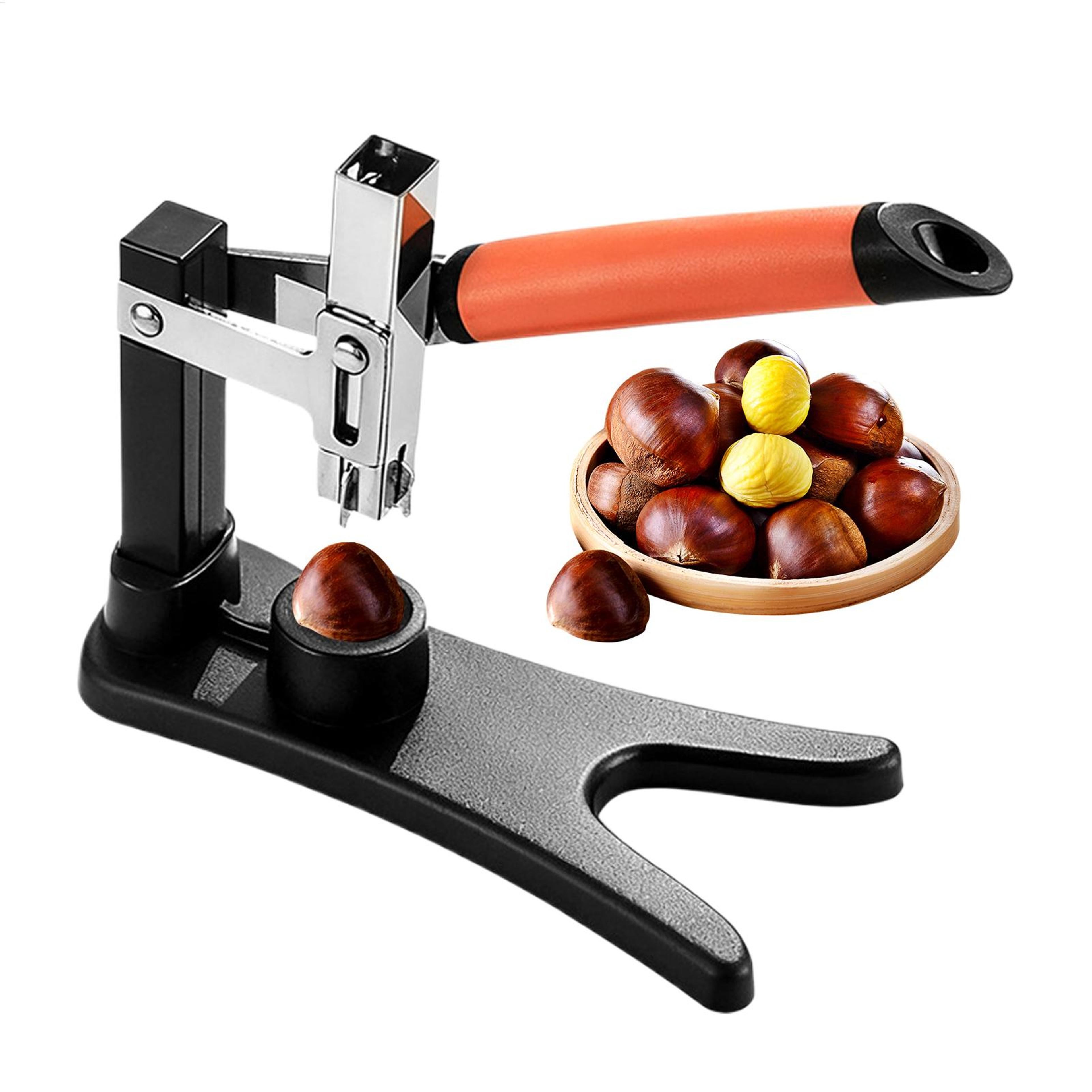 premium chestnut cutter & nutcracker with non slip handle for easy shelling