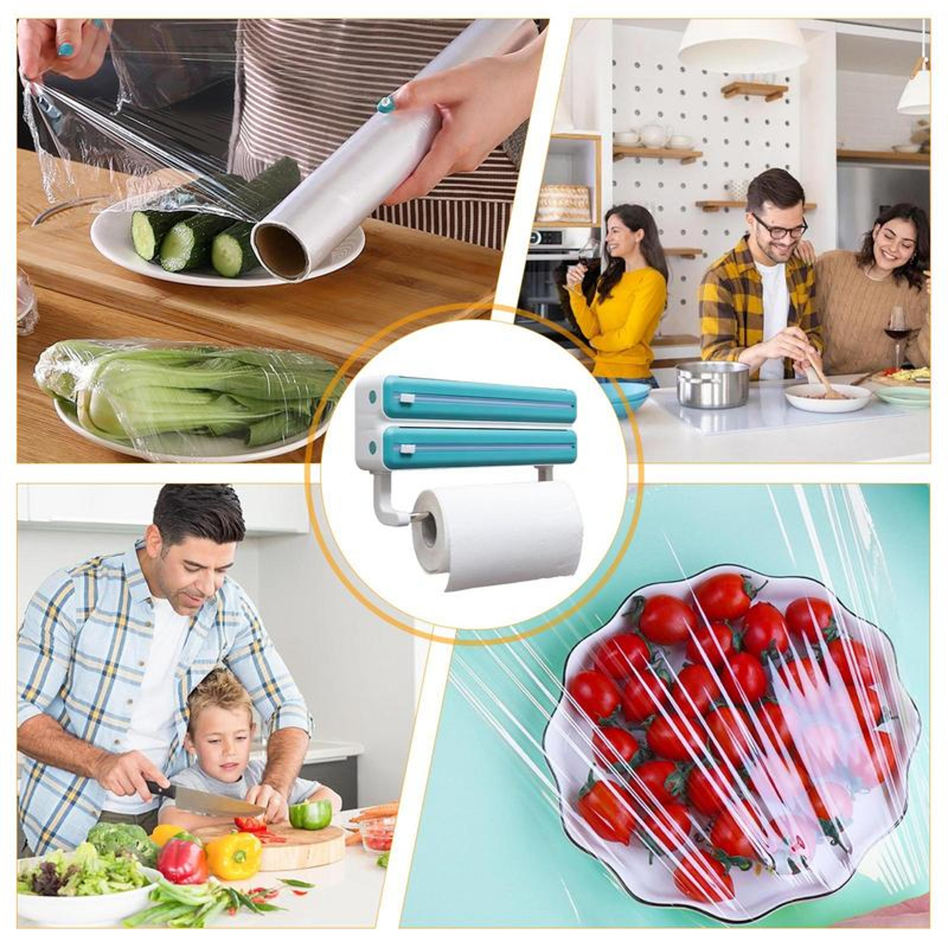 Wall Mount Aluminum Foil Dispenser With Cutter  Storage Box 2