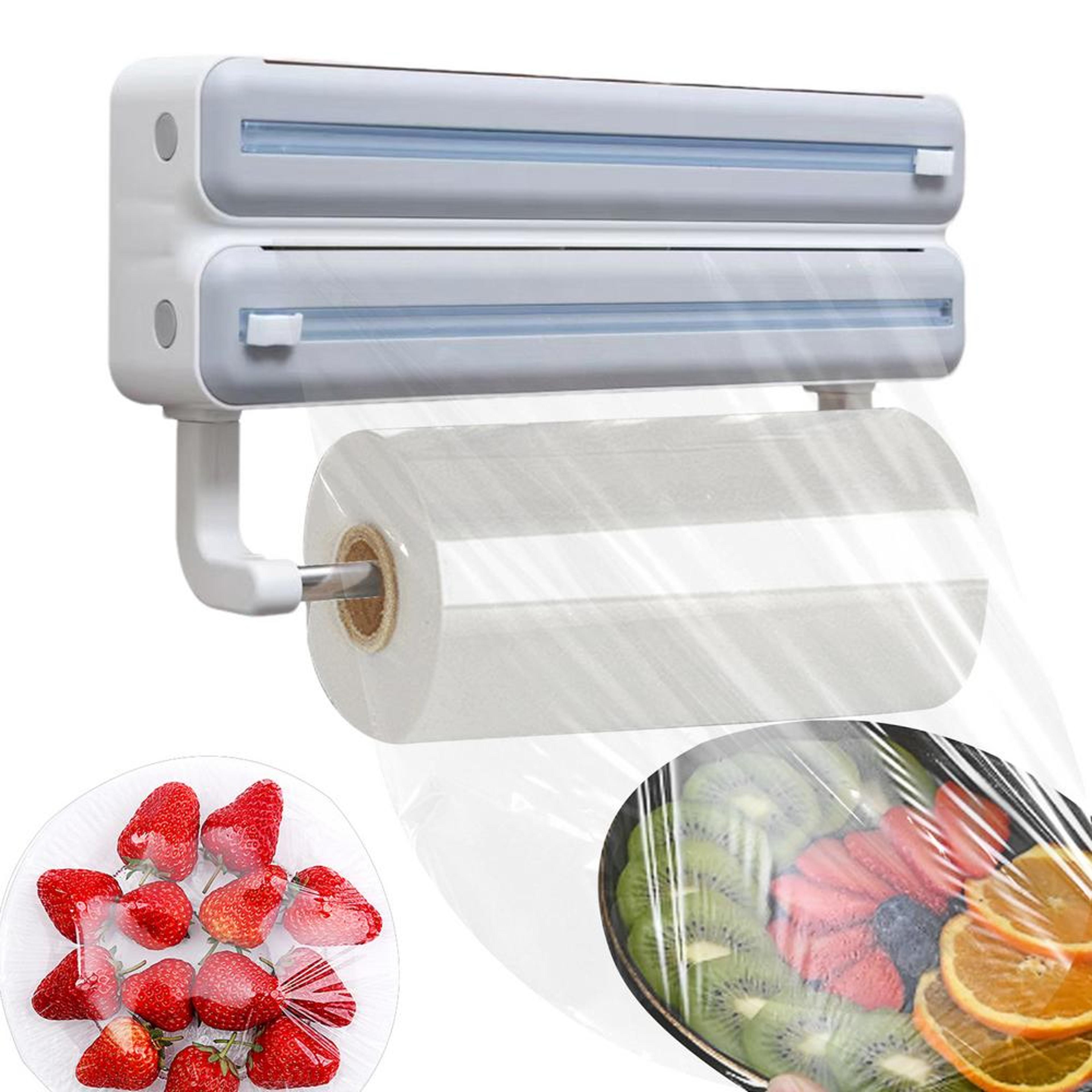 Wall Mount Aluminum Foil Dispenser With Cutter  Storage Box 8