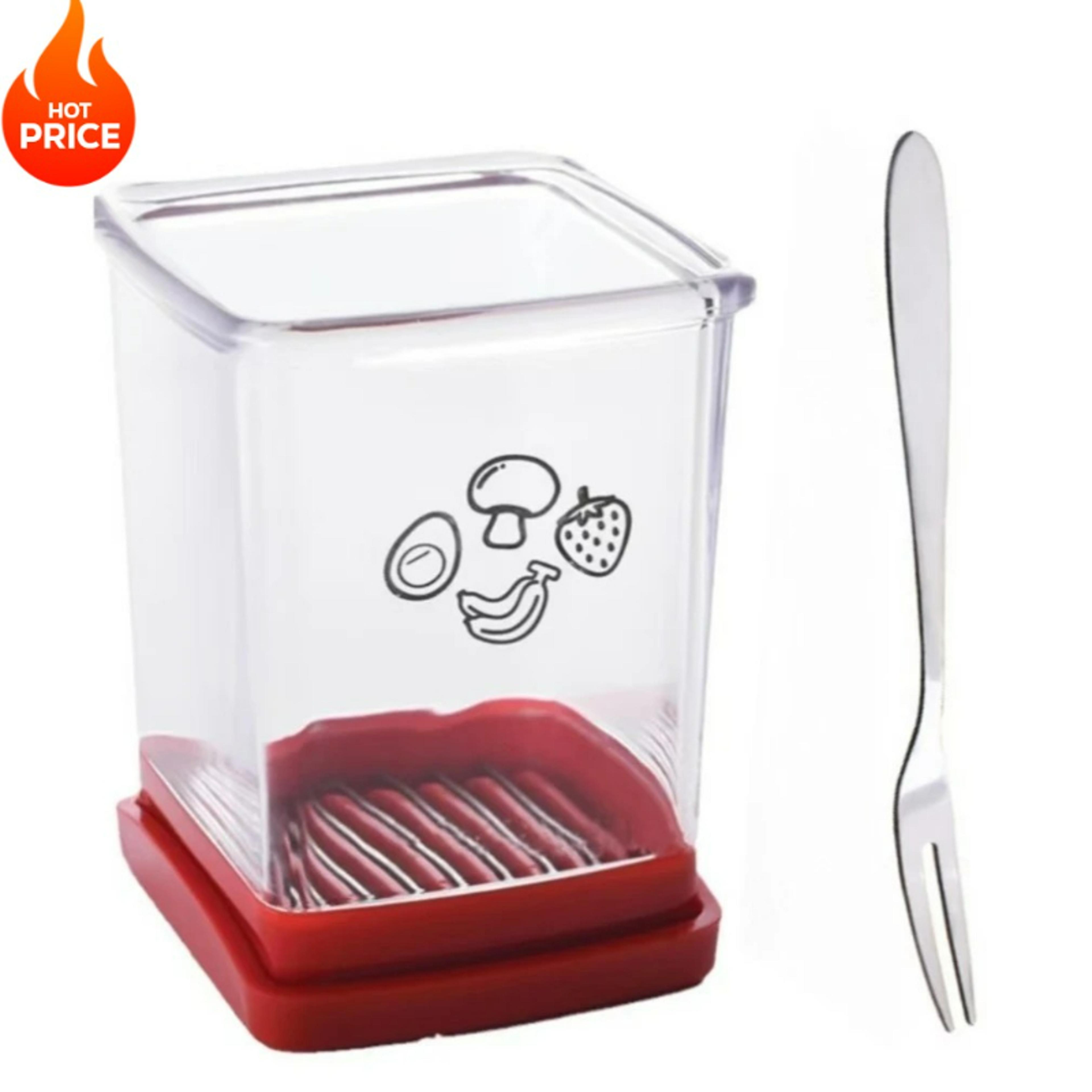 professional strawberry & fruit slicer with container soft food chopper