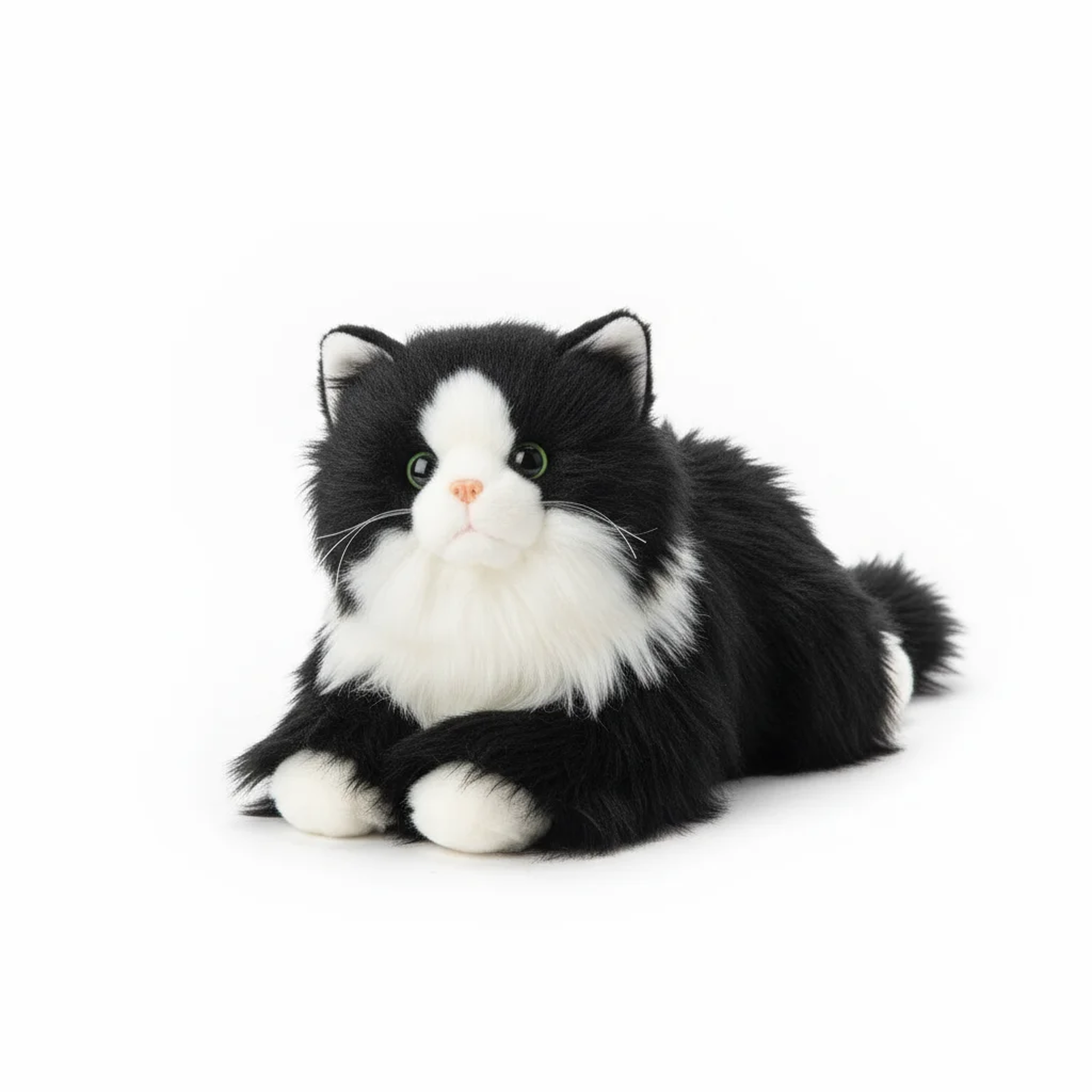 plush kitten realistic stuffed animal cat for kids, soft cuddly gift for birthday & playtime