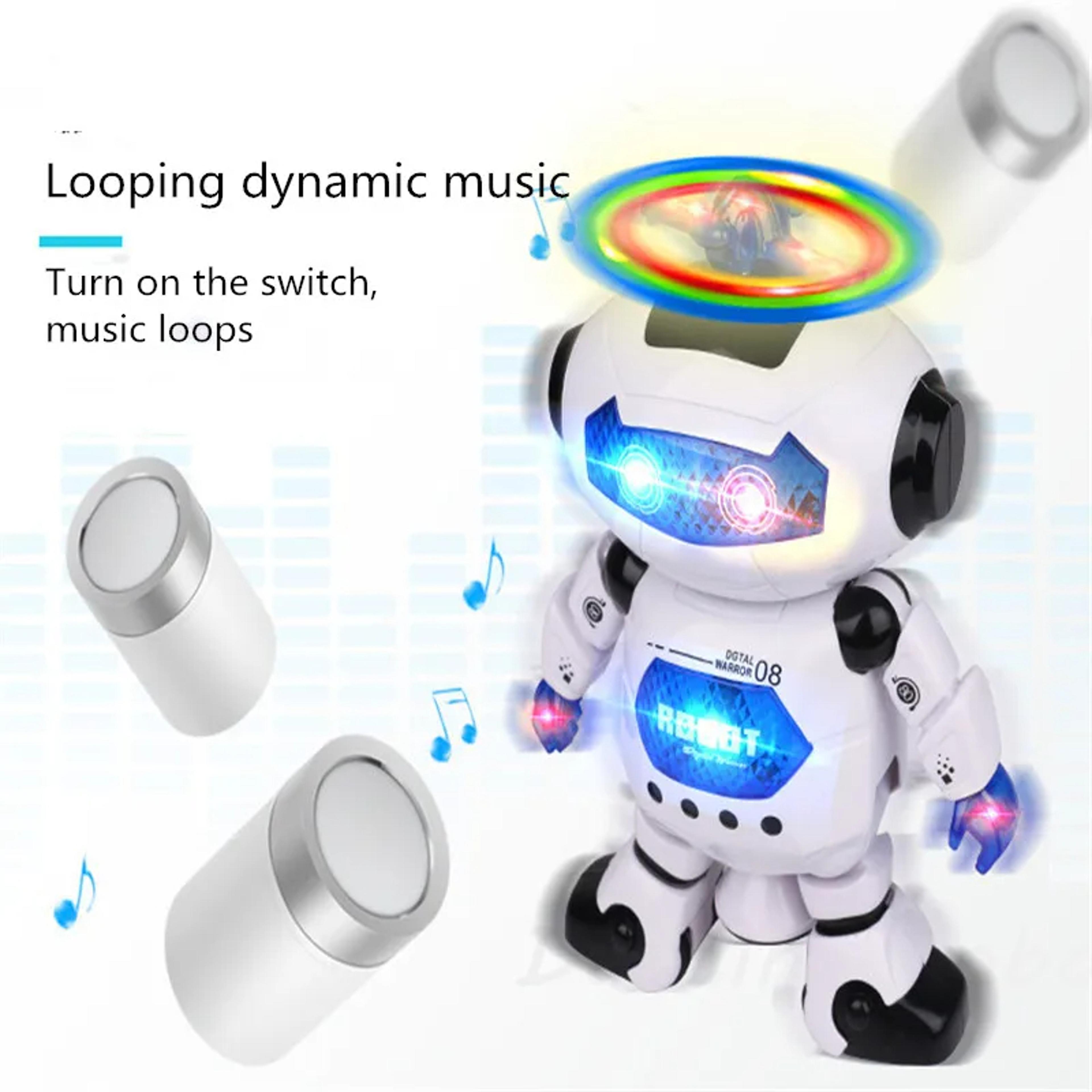 Kids Dancing Robot Toy With Music LED Lights  Walking Action 3