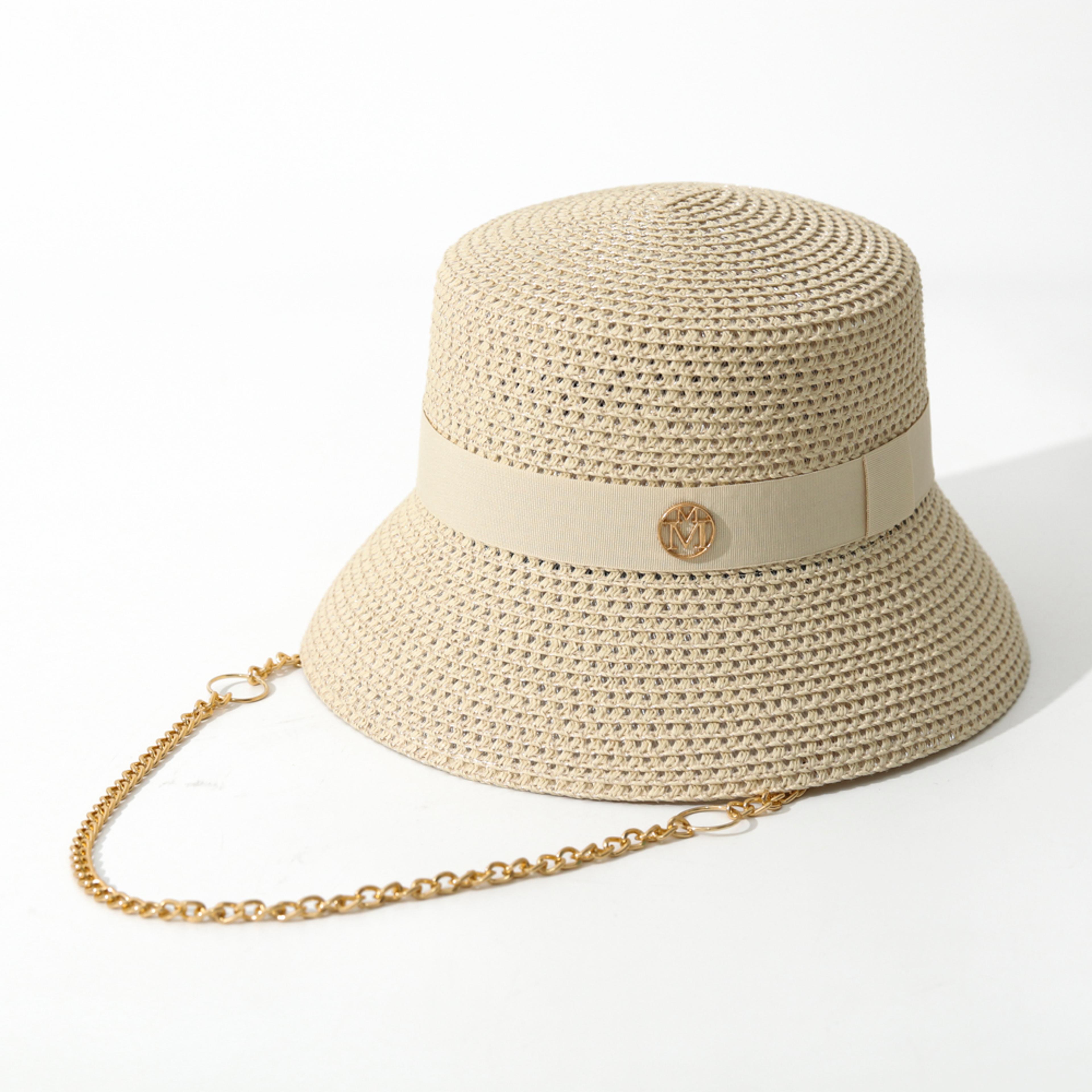 elegant panama straw hat for women & men summer beach sun protection
