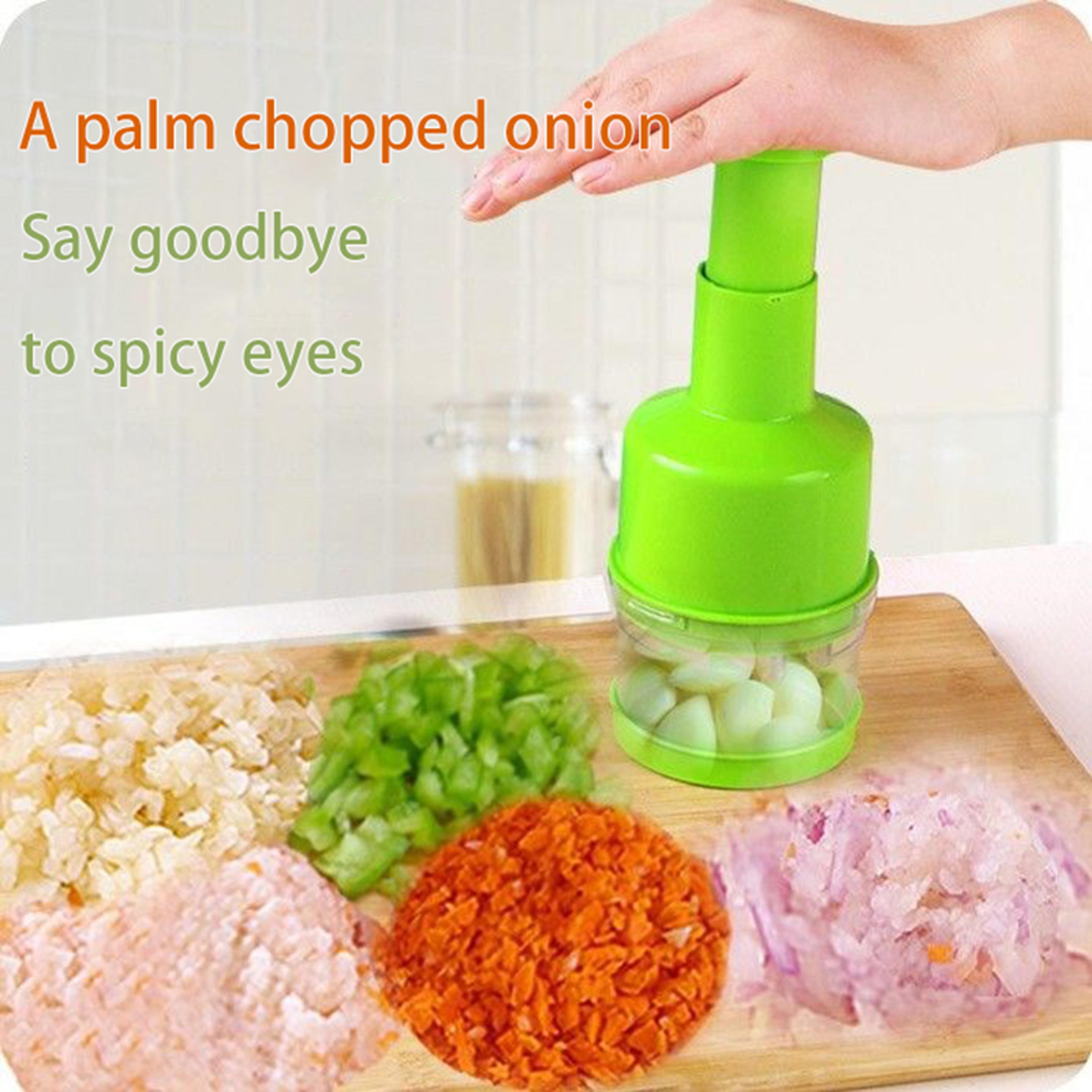 Stainless Steel Hand Press Vegetable Chopper  Garlic Ginger Cutter 1