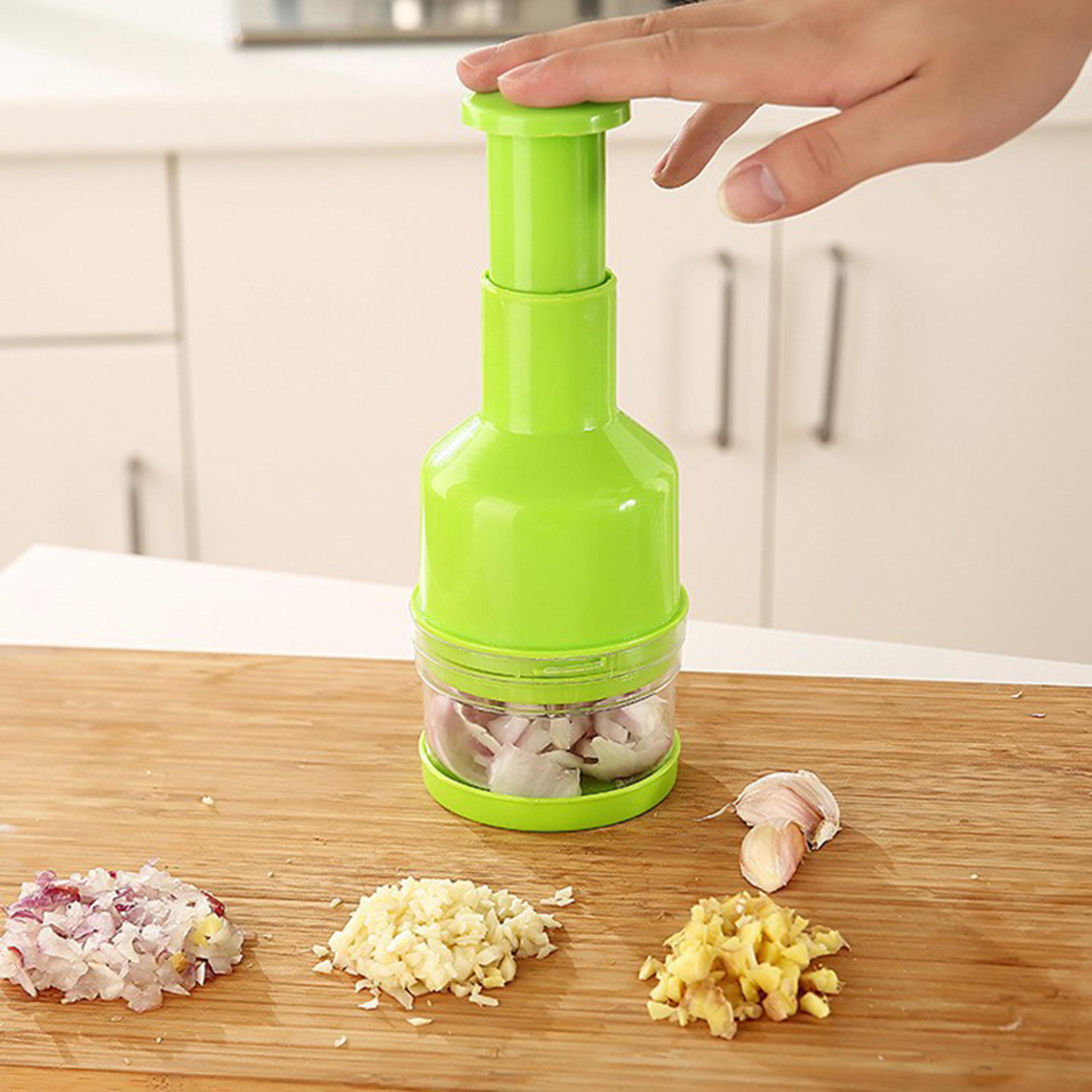 Stainless Steel Hand Press Vegetable Chopper  Garlic Ginger Cutter 2