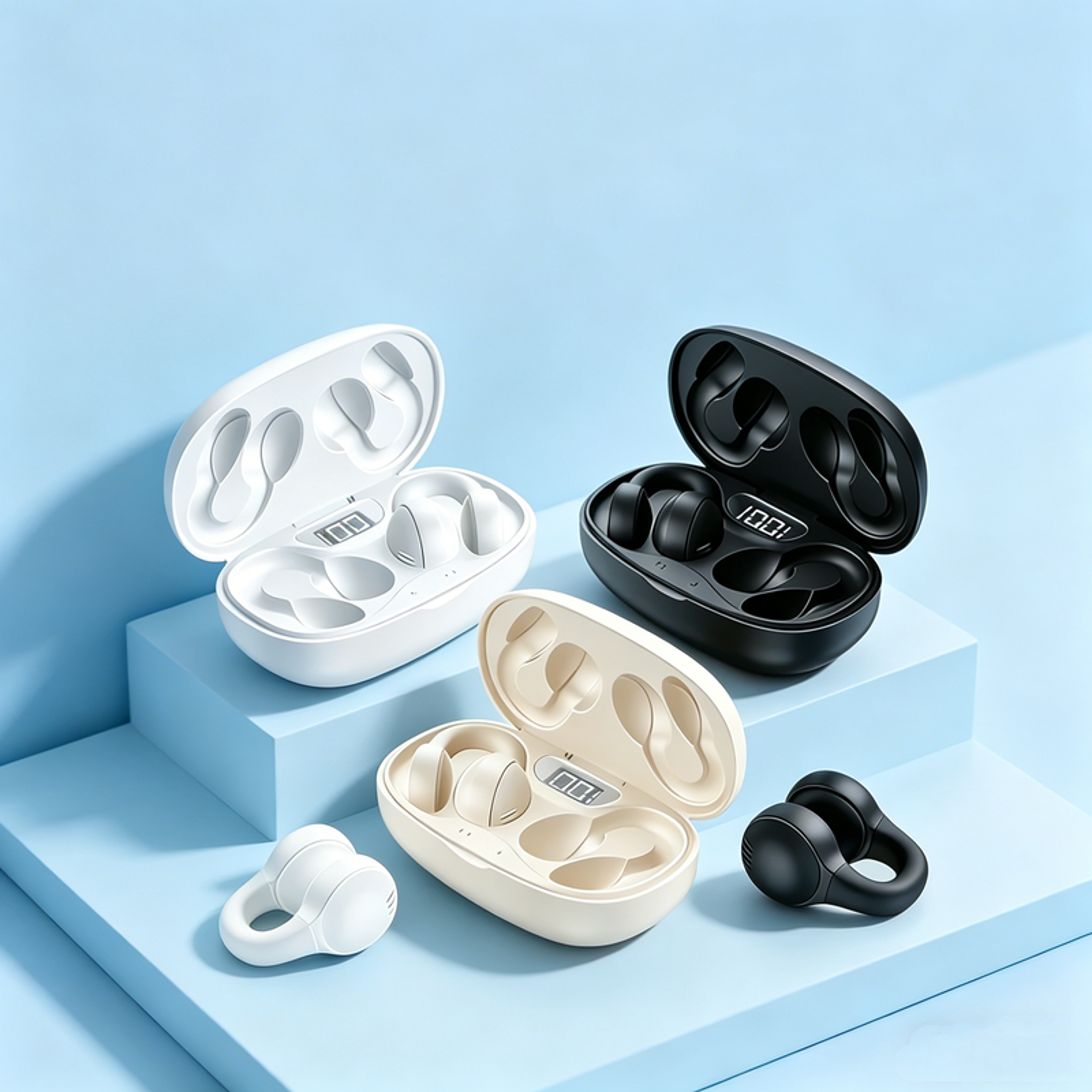 premium noise canceling wireless earbuds with bluetooth & touch control