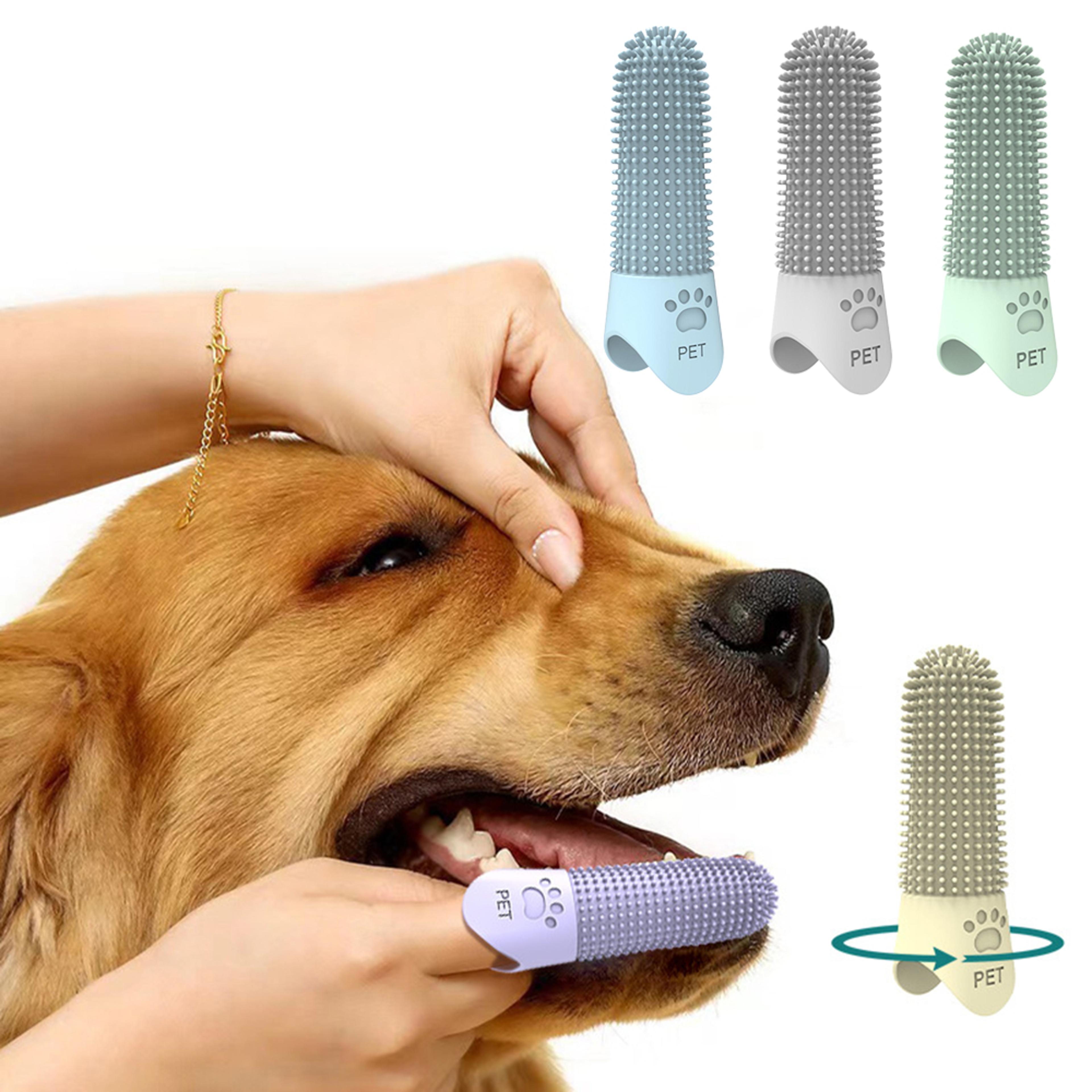 Premium Silicone Pet Toothbrush For Cats  Dogs Soft Tartar Removal Dental Care Brush 0