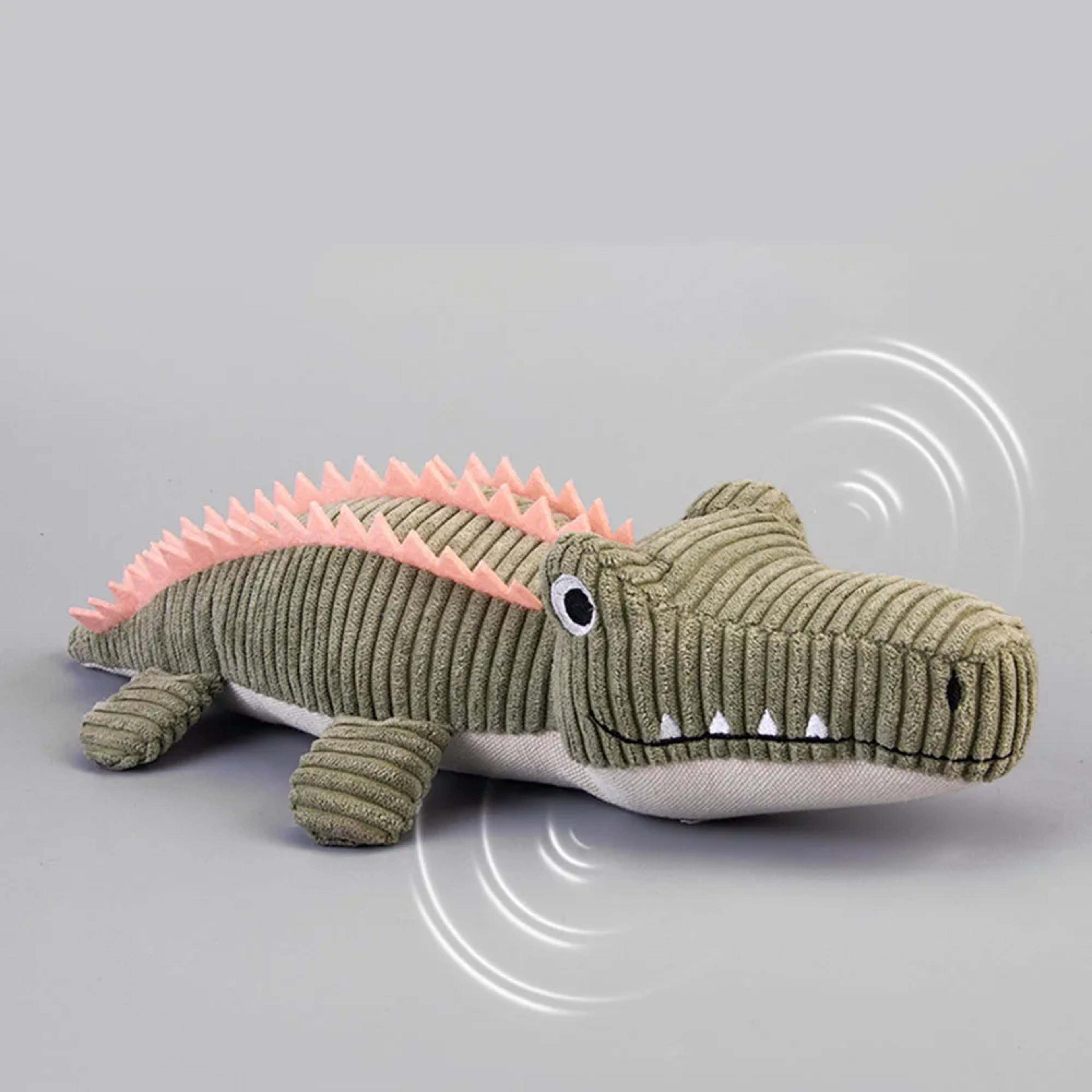 crocodile squeaky dog toy plush puppy chew toy