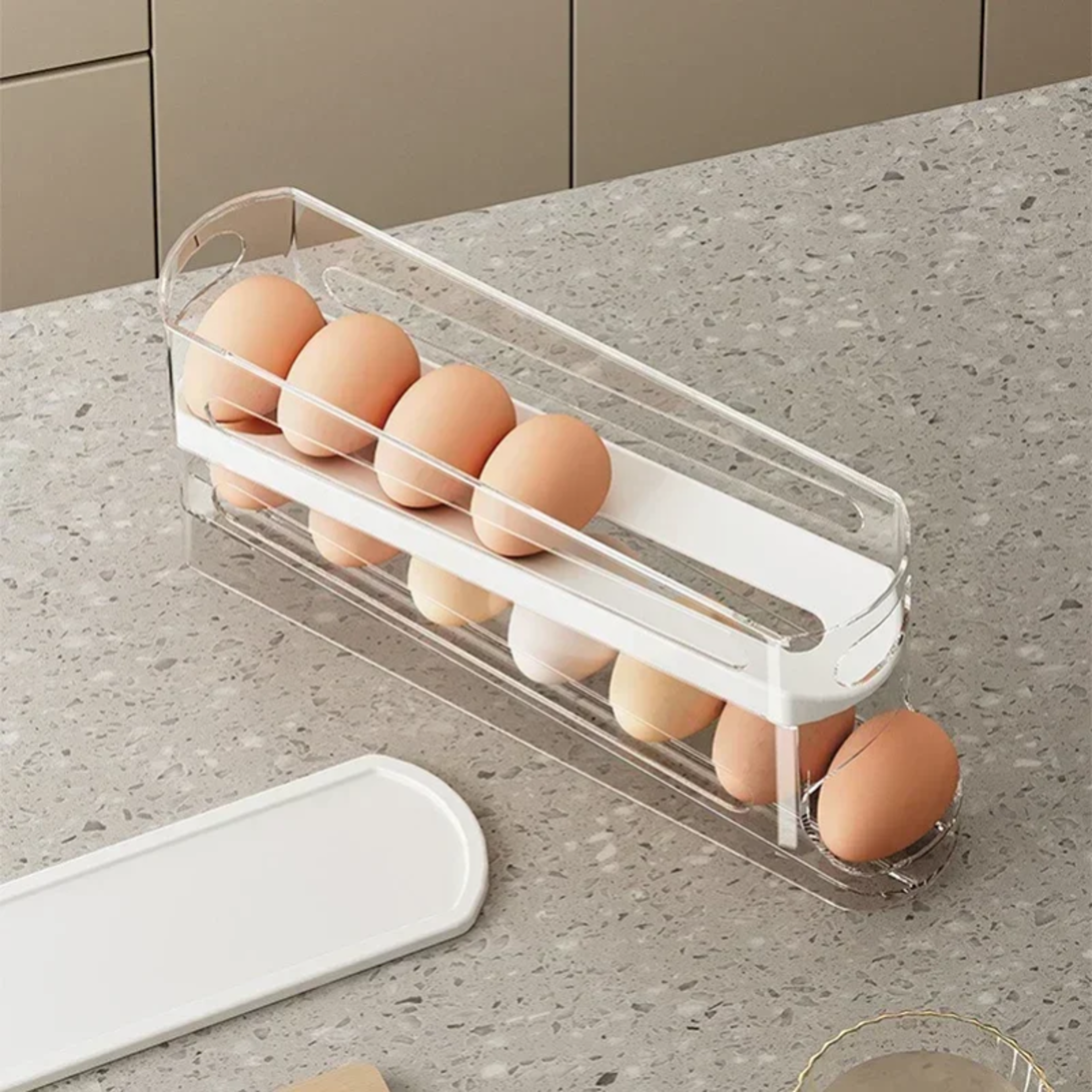 Rolling Egg Dispenser Refrigerator Egg Organizer 1