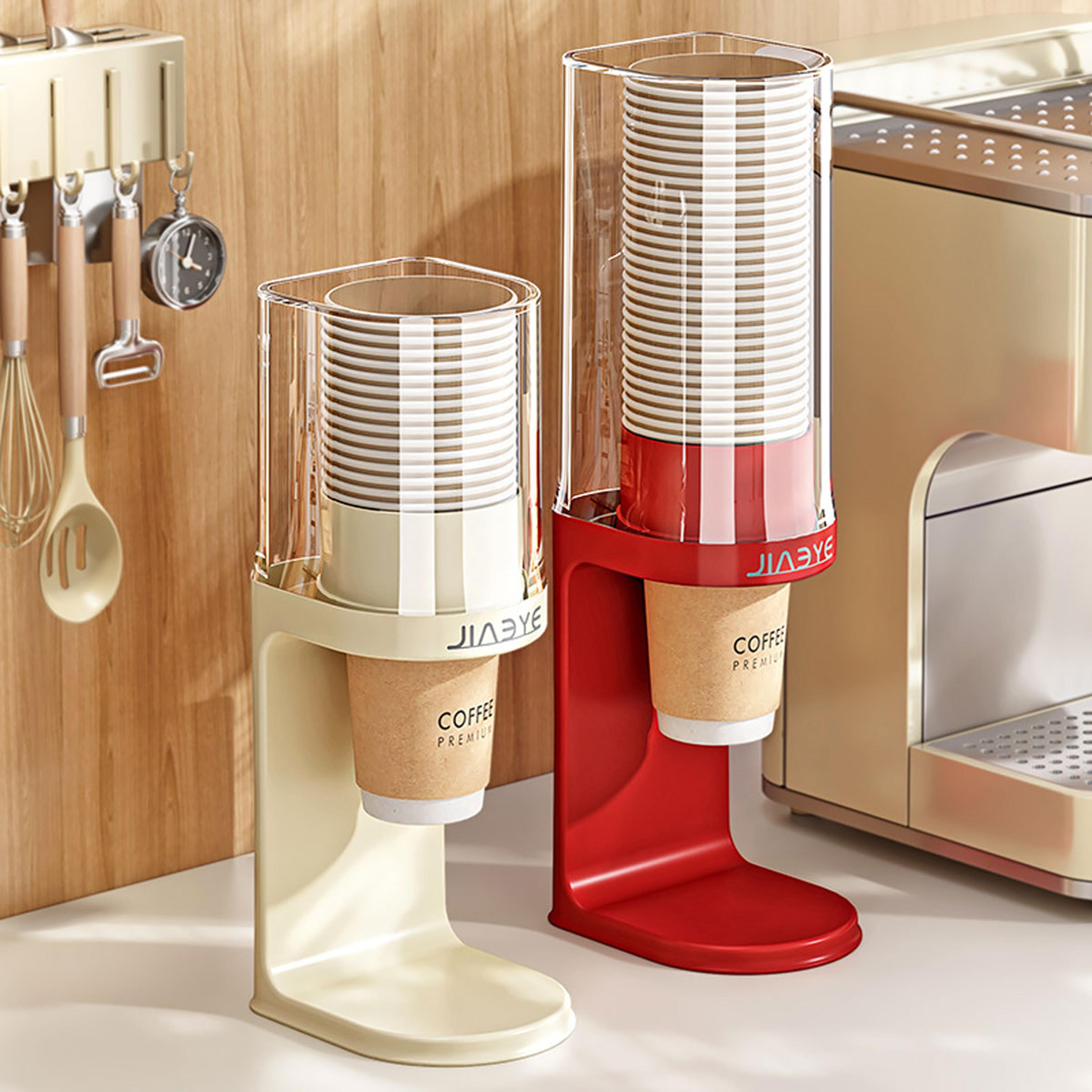 luxury disposable cup holder & paper cup dispenser for countertop storage