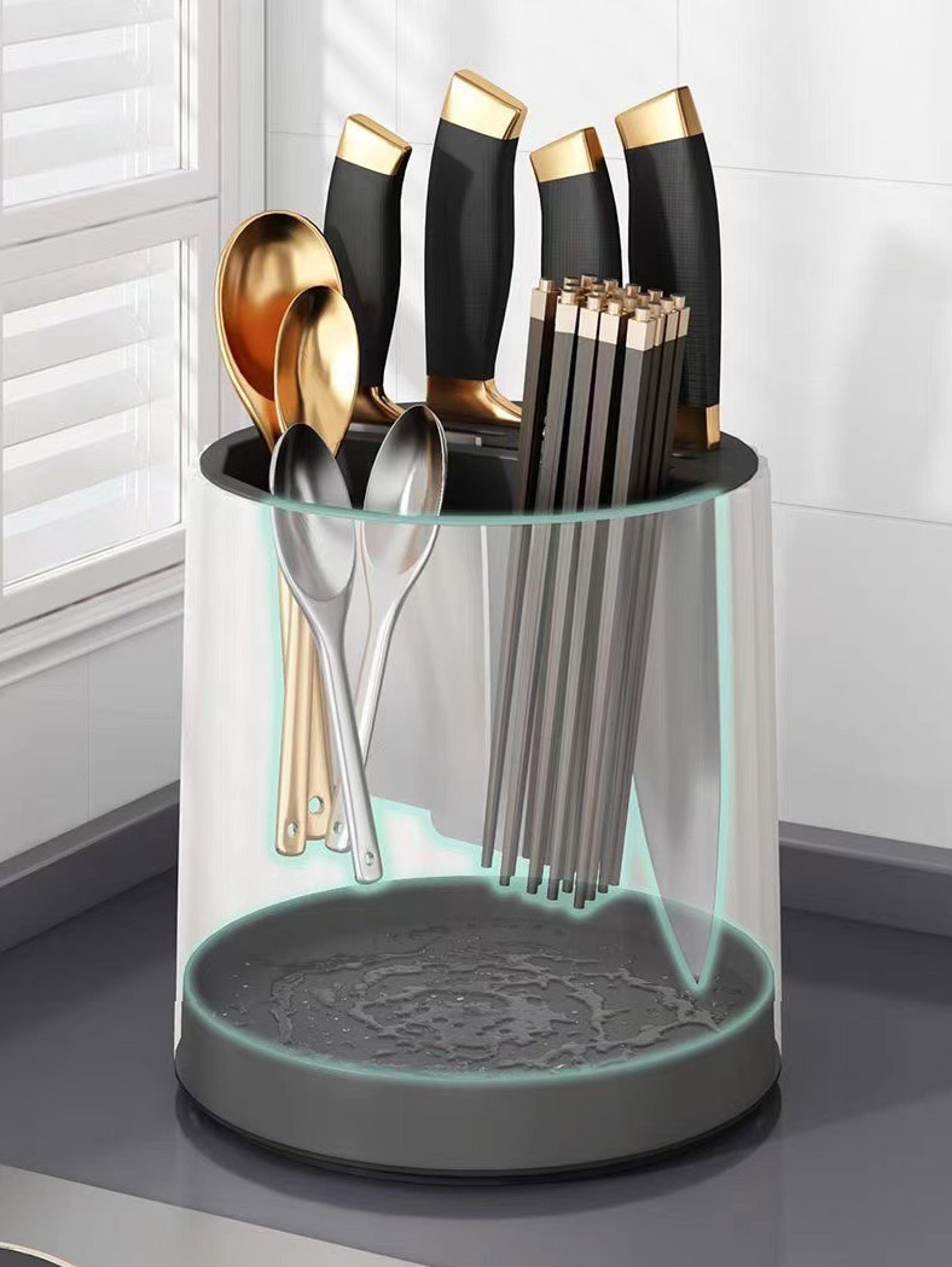Rotating Knife  Utensil Holder Stand Multifunctional Kitchen Organizer 5