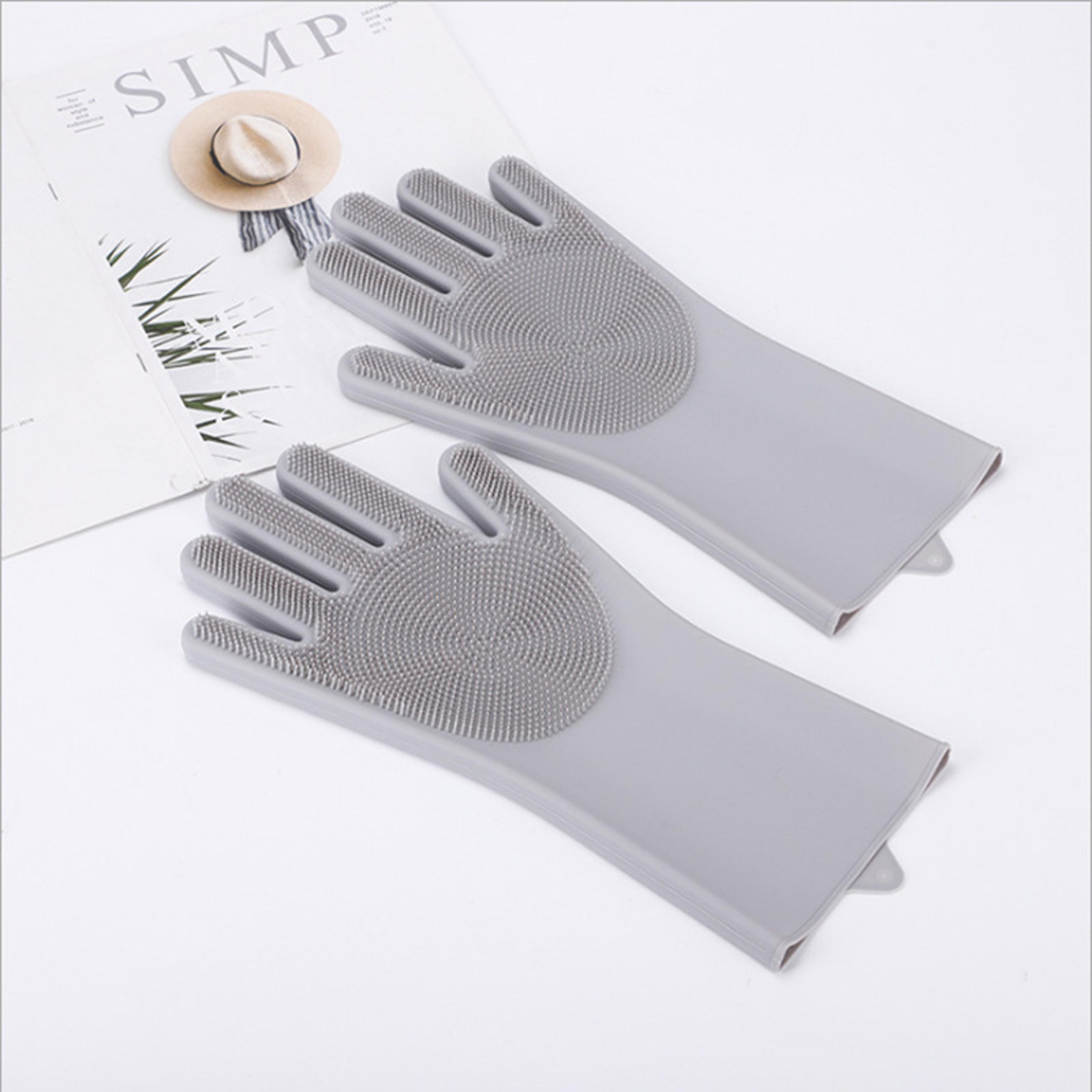 Premium Silicone Dishwashing Gloves Heat Resistant  Multifunctional Cleaning Gloves 7