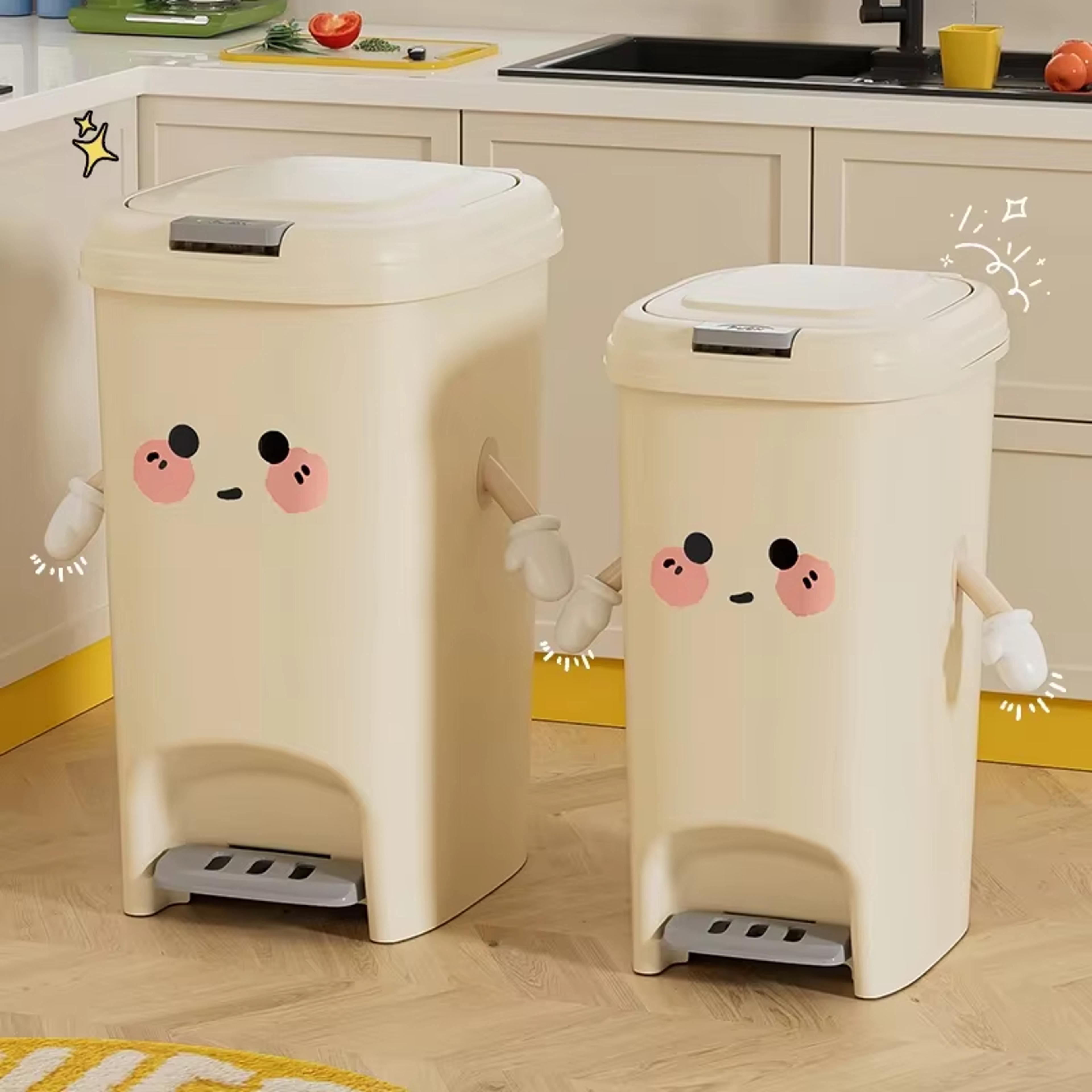 Modern Double Opening Pedal Trash Can For Kitchen And Living Room 0