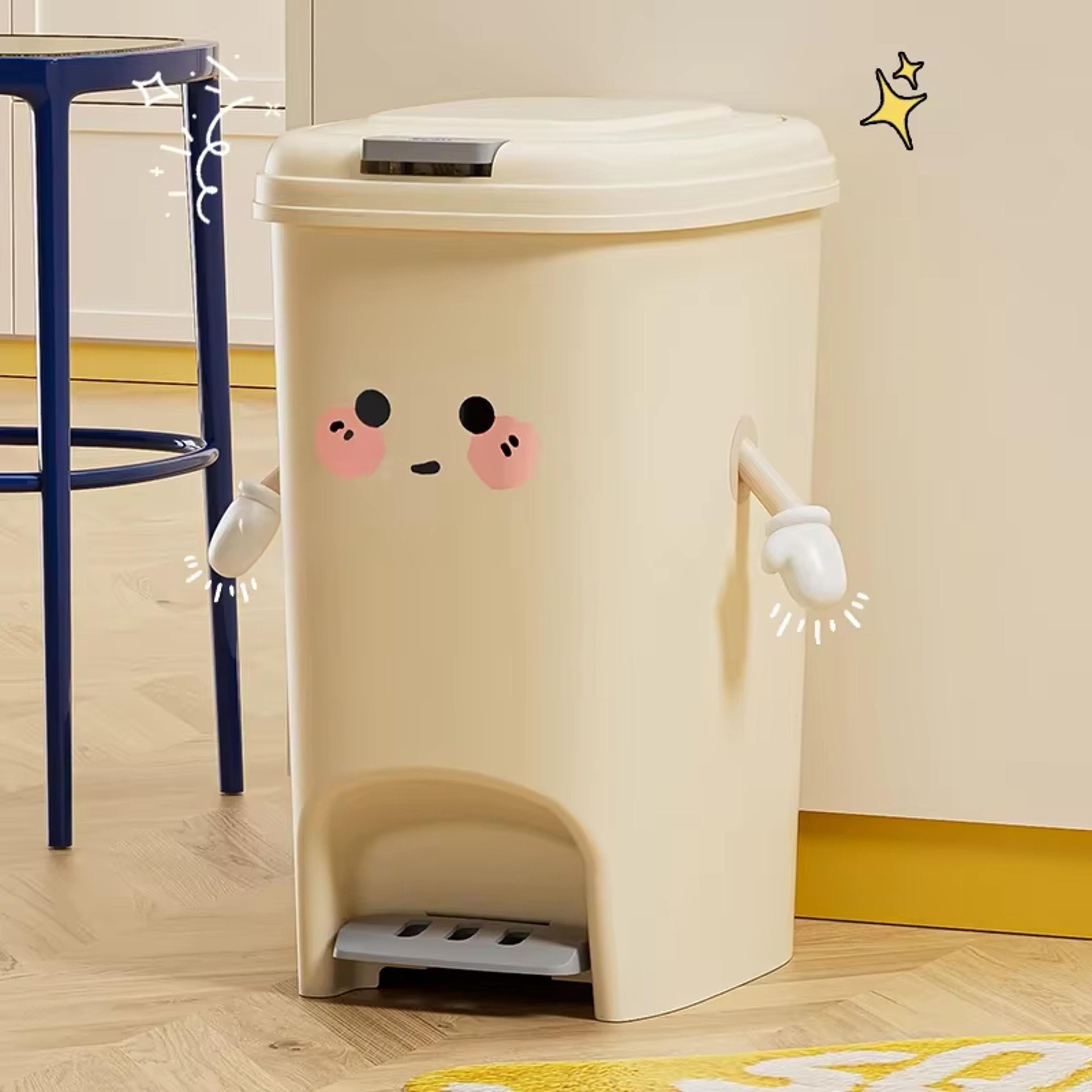 Modern Double Opening Pedal Trash Can For Kitchen And Living Room 1