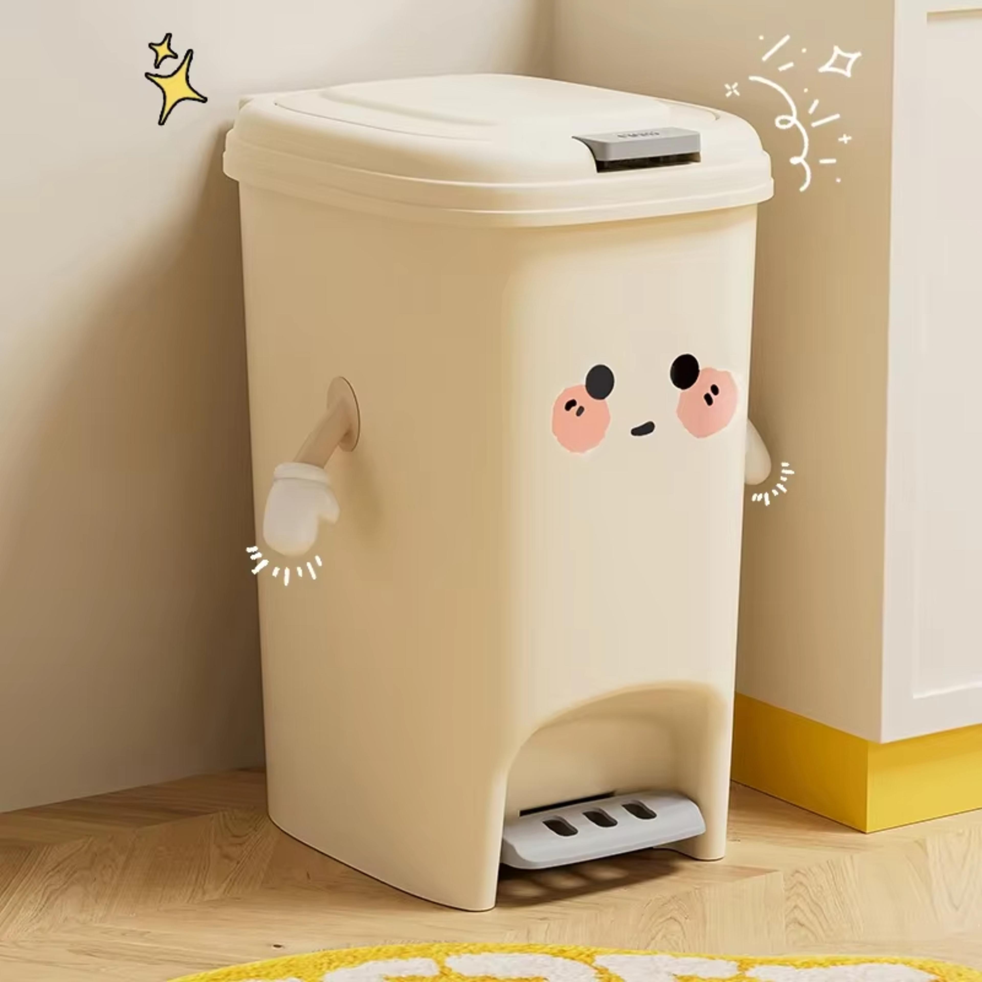 Modern Double Opening Pedal Trash Can For Kitchen And Living Room 2