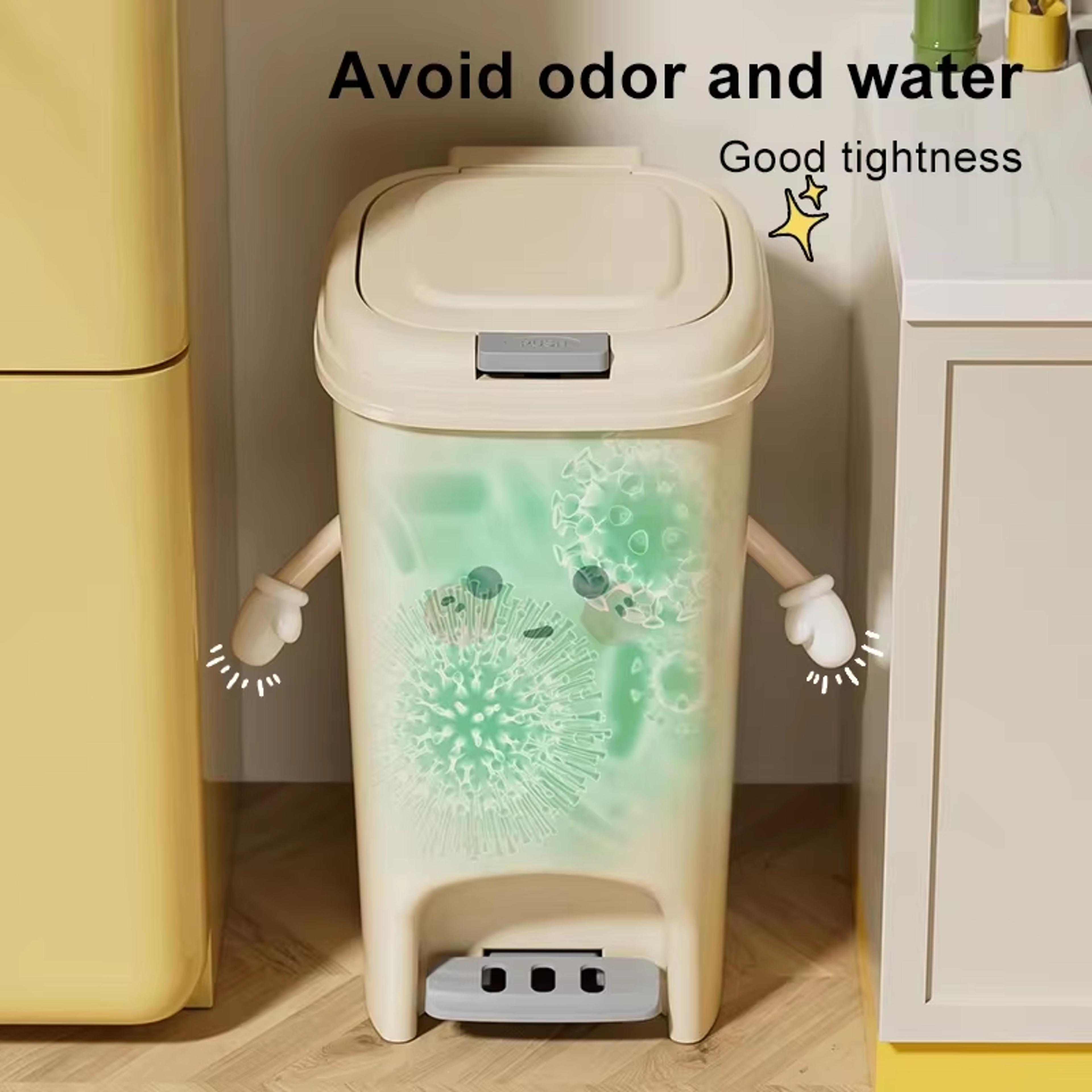 Modern Double Opening Pedal Trash Can For Kitchen And Living Room 4