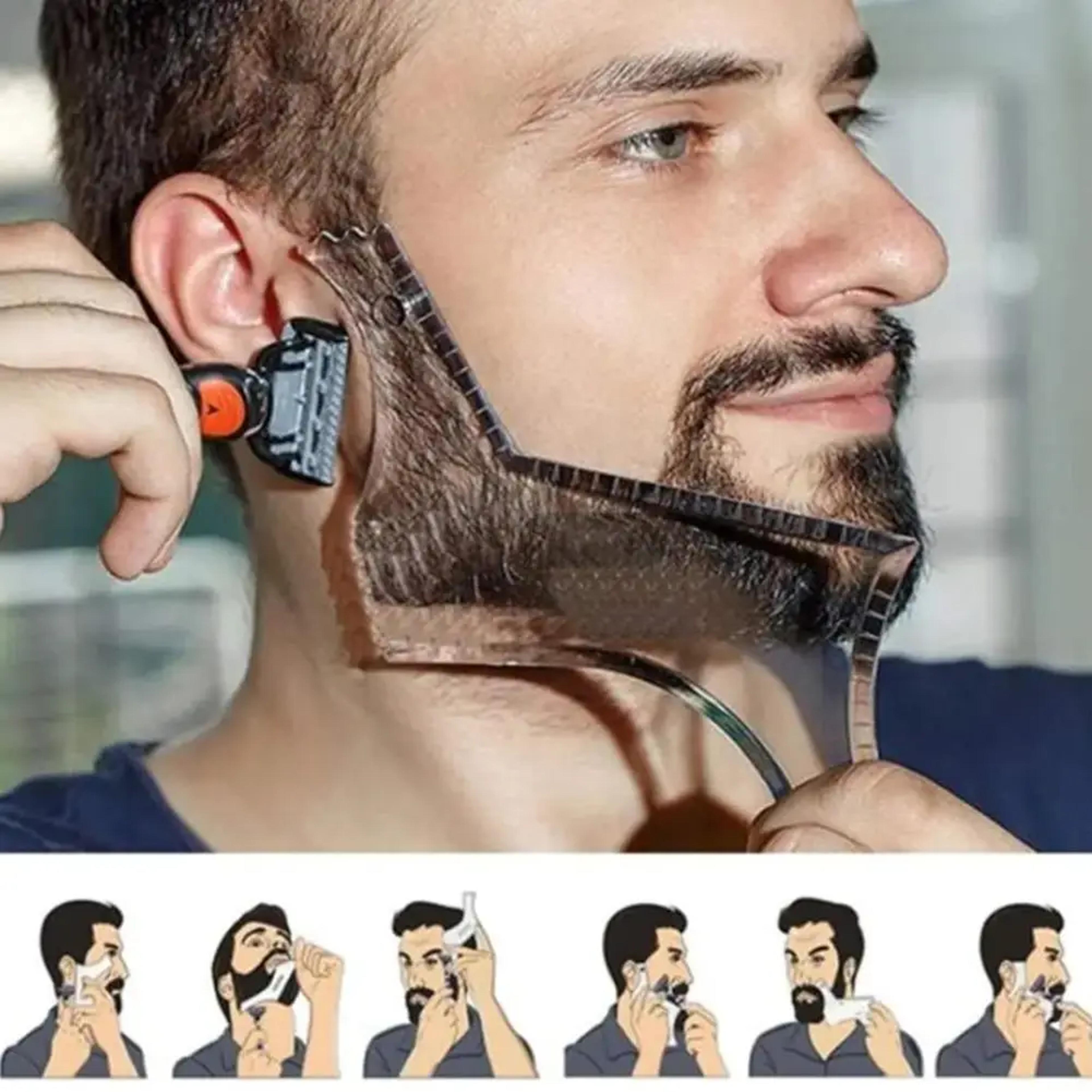 Mens Beard Shaping Tool  Styling Comb Precision Beard Ruler 3