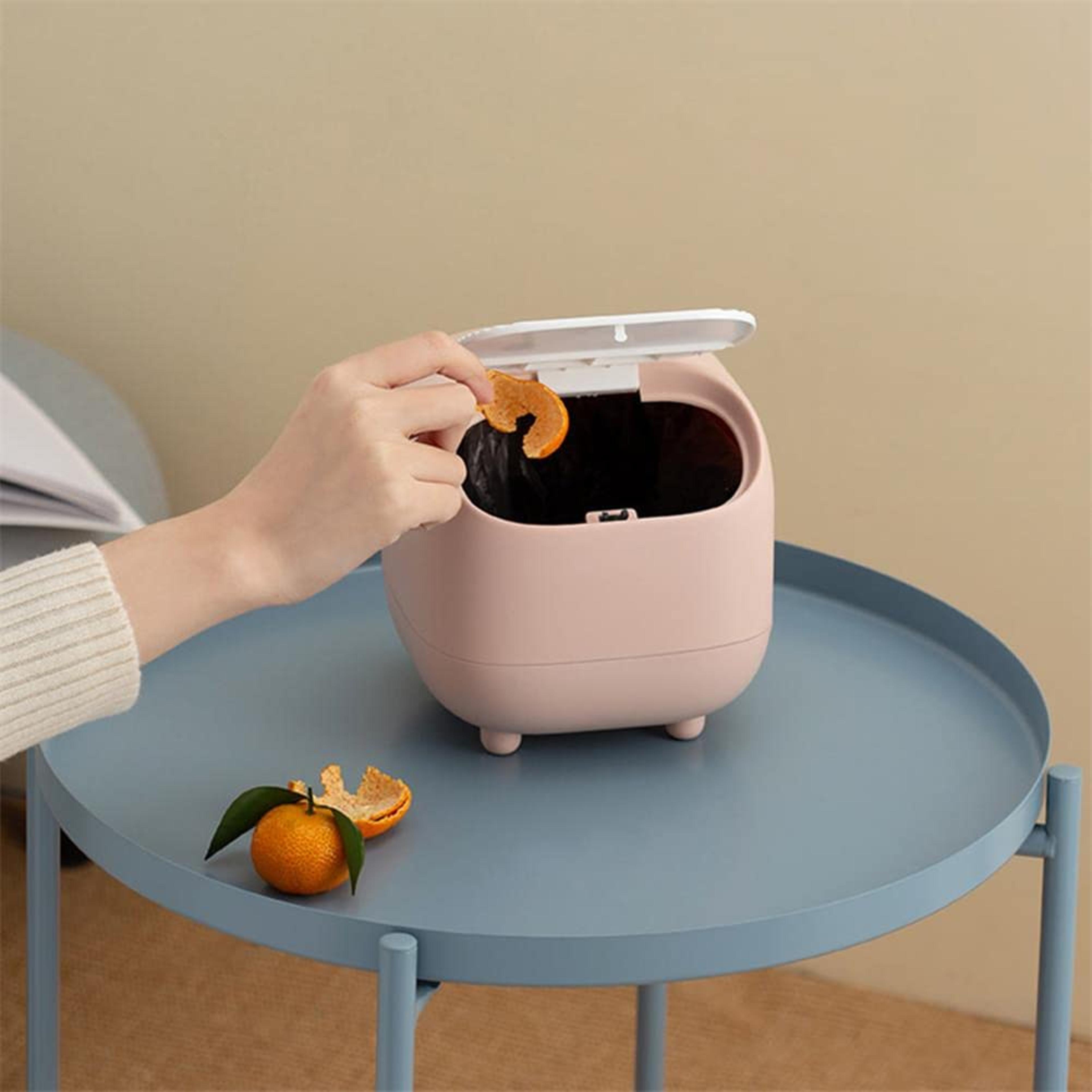 Mini Ninja Trash Can With Lid Cute Desktop Garbage Bin For Office  Bathroom 1